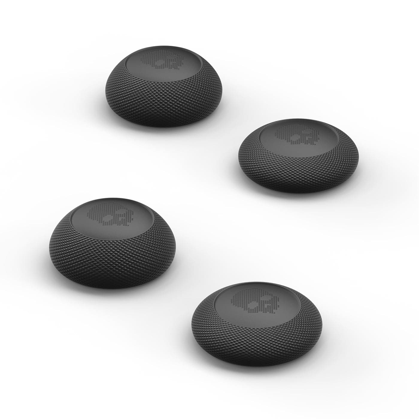 Skull & Co. Convex Thumb Grip Caps Joystick Cap Analog Stick Cap Thumbstick Grip Cover for Nintendo Switch Pro Controller & PS5 / PS4 / Slim / Pro Controller - Black, 2 Pairs (4pcs)