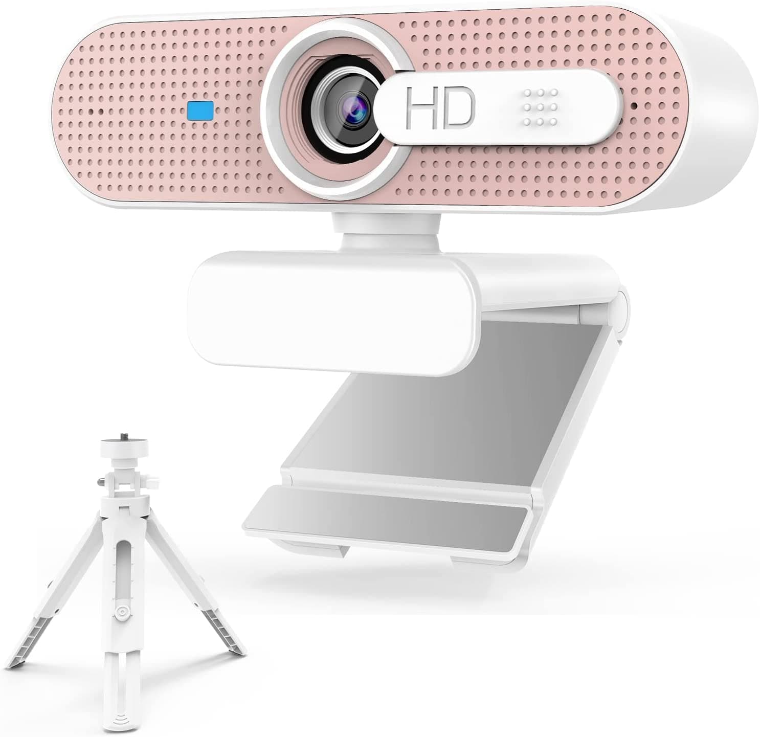 1080P Webcam - Full HD Webcam for PC, Auto Focus USB Web Camera with Stereo Microphone and Cover, 360° Rotating Streaming Webcam for Computer, Skype, YouTube Video, Zoom, Conference, Online Courses