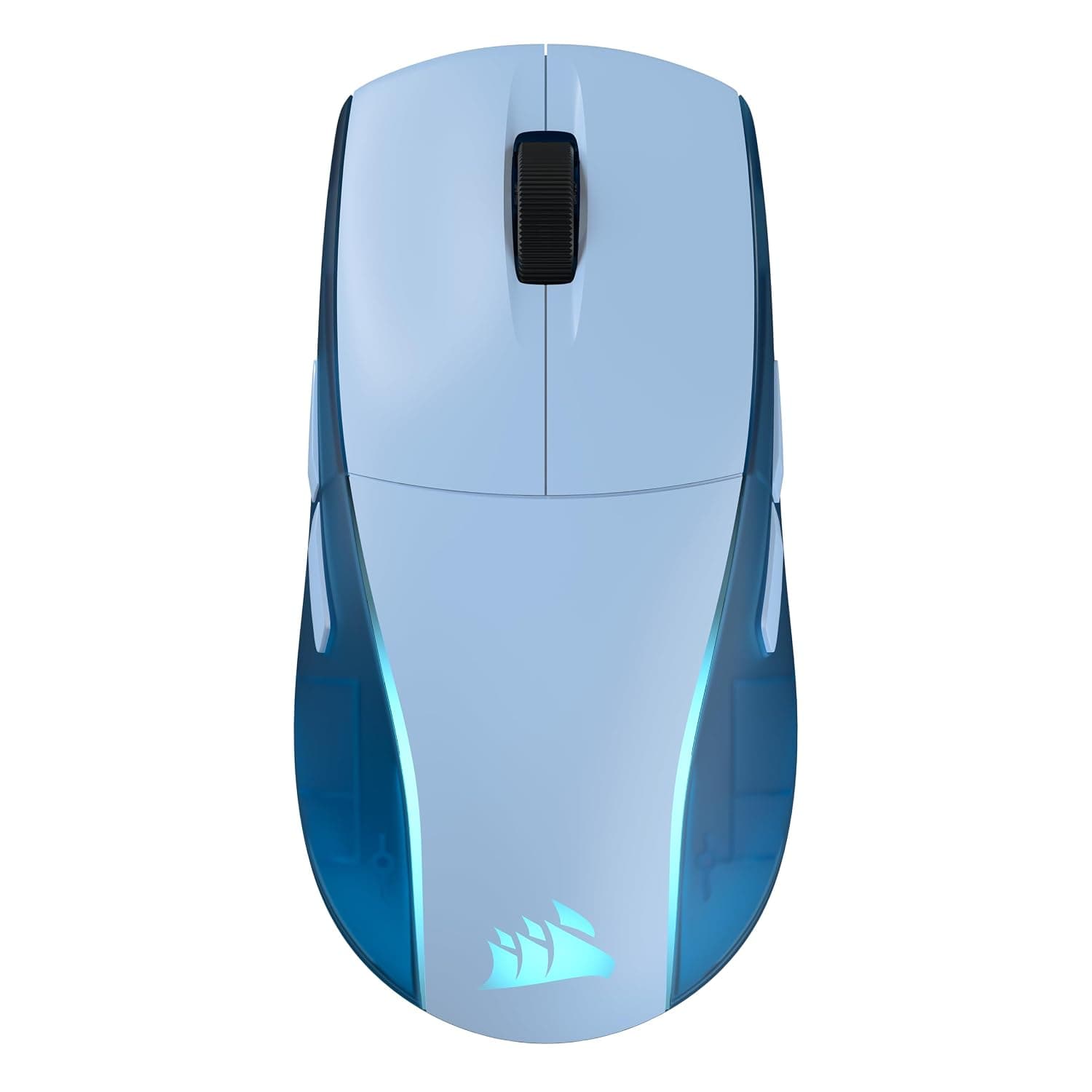 Corsair M75 Wireless RGB Lightweight Gaming Mouse for Mac – 26,000 DPI, Swappable Side Buttons, Optical Switches, iCUE Compatible – Glacial Blue