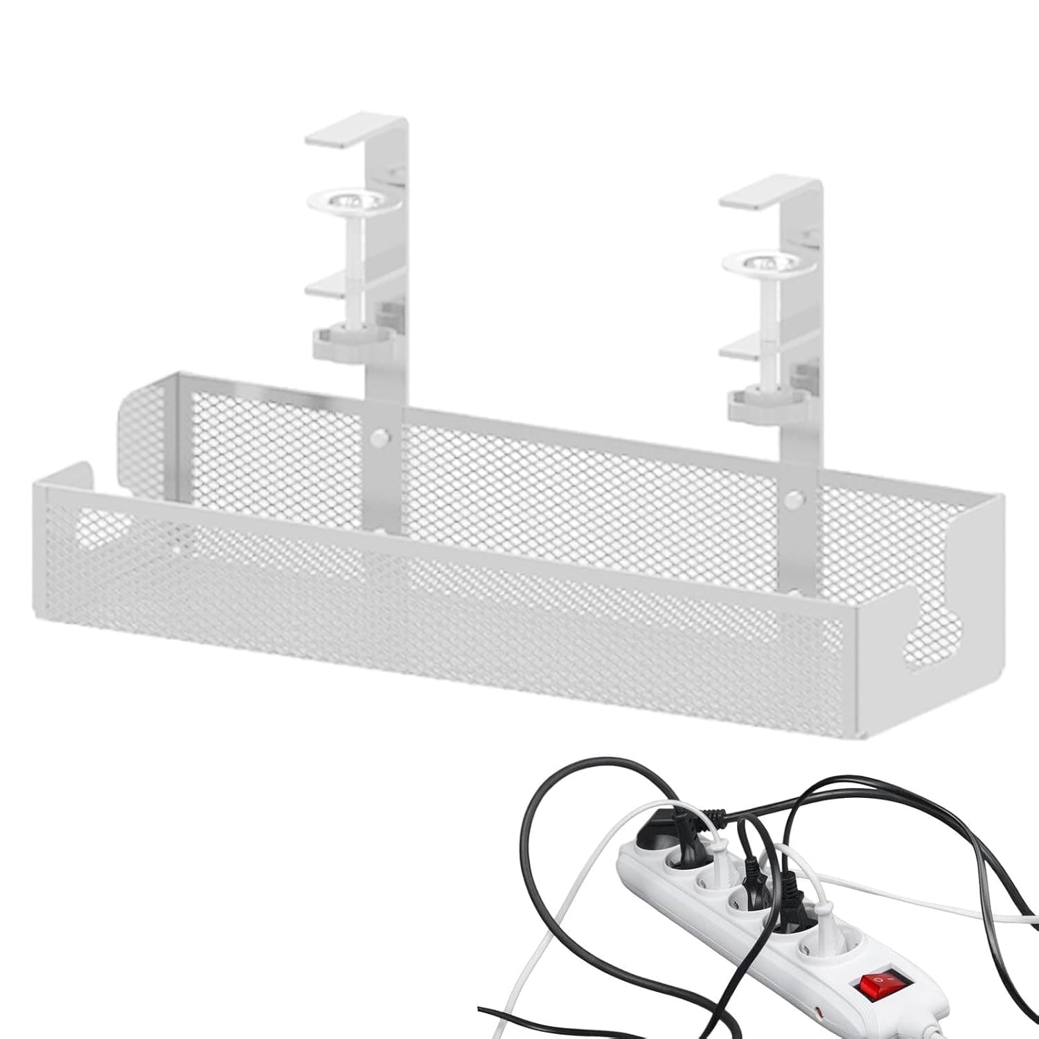 Desktop Cable Management Box | Desktop Wire Organizer | Desktop Cable Organizer, Desk Cable Box Without Drilling, Under Desks Cable Management, Desktop Cable Management