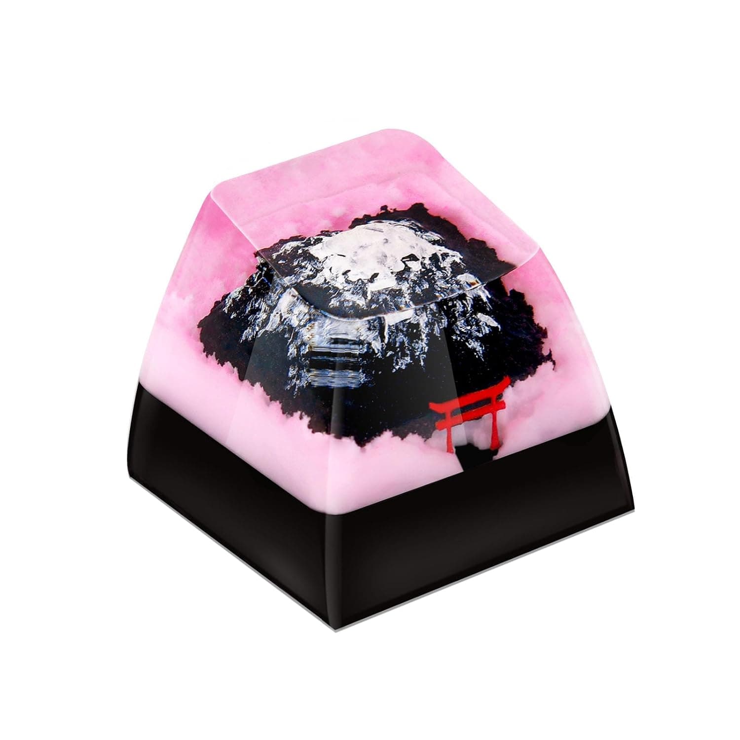 Gaming Resin Artisan Keycaps OEM, Panda Style Handmade Custom Key Cap for Cherry MX Switches Gaming Mechanical Keyboard, Transparent Backlit Keycap US Layout R4, Gift for PC Game Lover