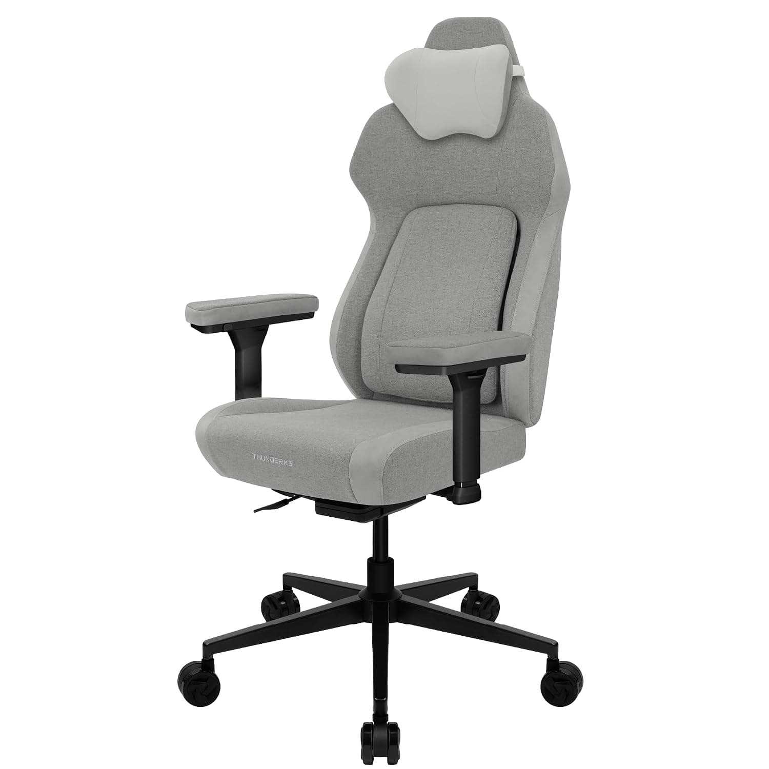 ThunderX3 Core Smart Loft Gaming Chair Light Grey - Ergonomic Office Chair, Automatic Back Support, Synchronous Mechanism, 3D Armrests, Fabric Cover, for Users up to 125 kg, 155-190 cm