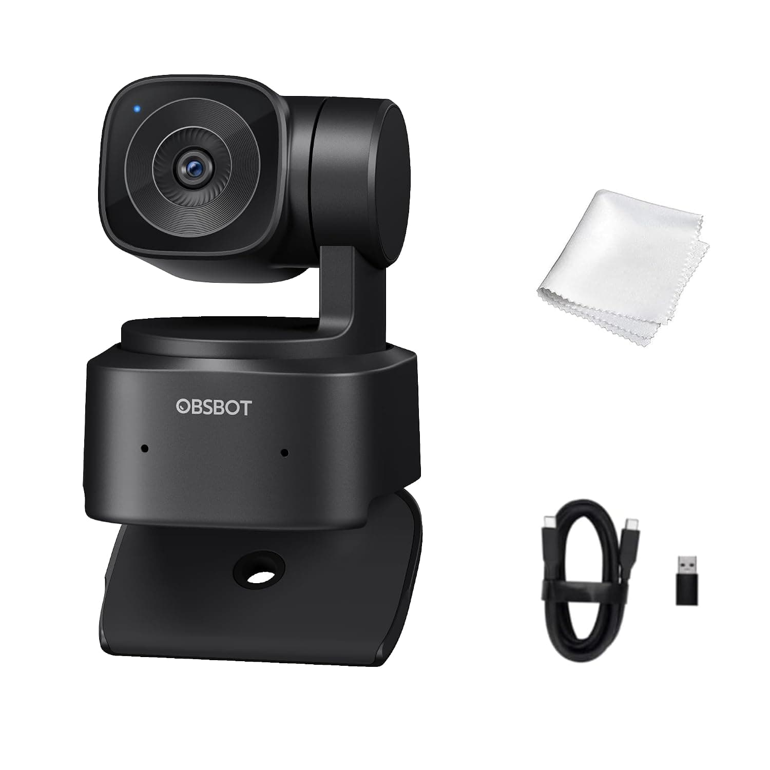 OBSBOT Tiny SE AI-Powered 1080P HDR PTZ Webcam, 1/2.8" CMOS Sensor, f/1.8 Aperture, 4x Digital Zoom, AI Auto Tracking, 94g, Live Stream for Game/Meeting/Education