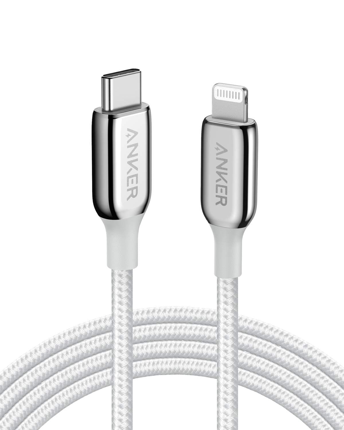 Anker USB C to Lightning Cable (6ft) PowerLine+ III MFi Certified Lightning Cable for iPhone 13 13 Pro 12 Pro Max 12 11 X XS XR 8 Plus, AirPods Pro, Supports Power Delivery (Silver)