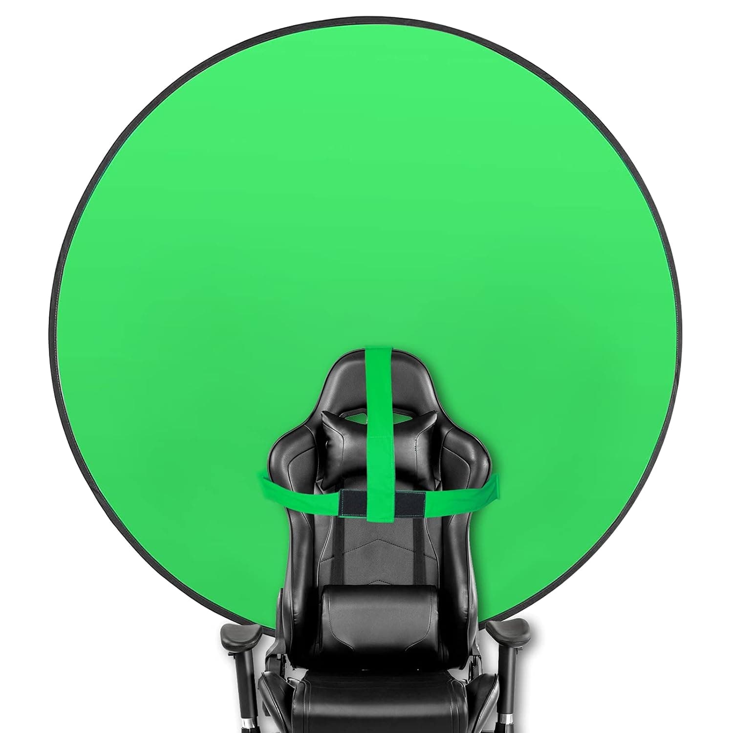 Portable Green Screen Chair, 57 in Greenscreen Backdrop with Stand Double Sided Foldable Green Background, Chroma Key, for Photography Streaming Gaming Photo Zoom Video Chats and Meeting