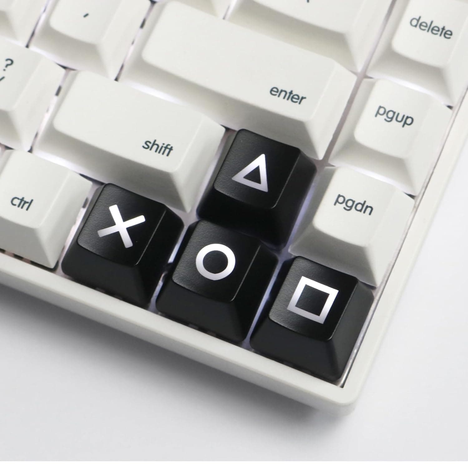 ULTRAEQUIP Artisan Keycaps - Resin Keycaps 1U ESC Custom Handmade Keycap Replacement for Mechanical Keyboard (Black for Arrow Keys)