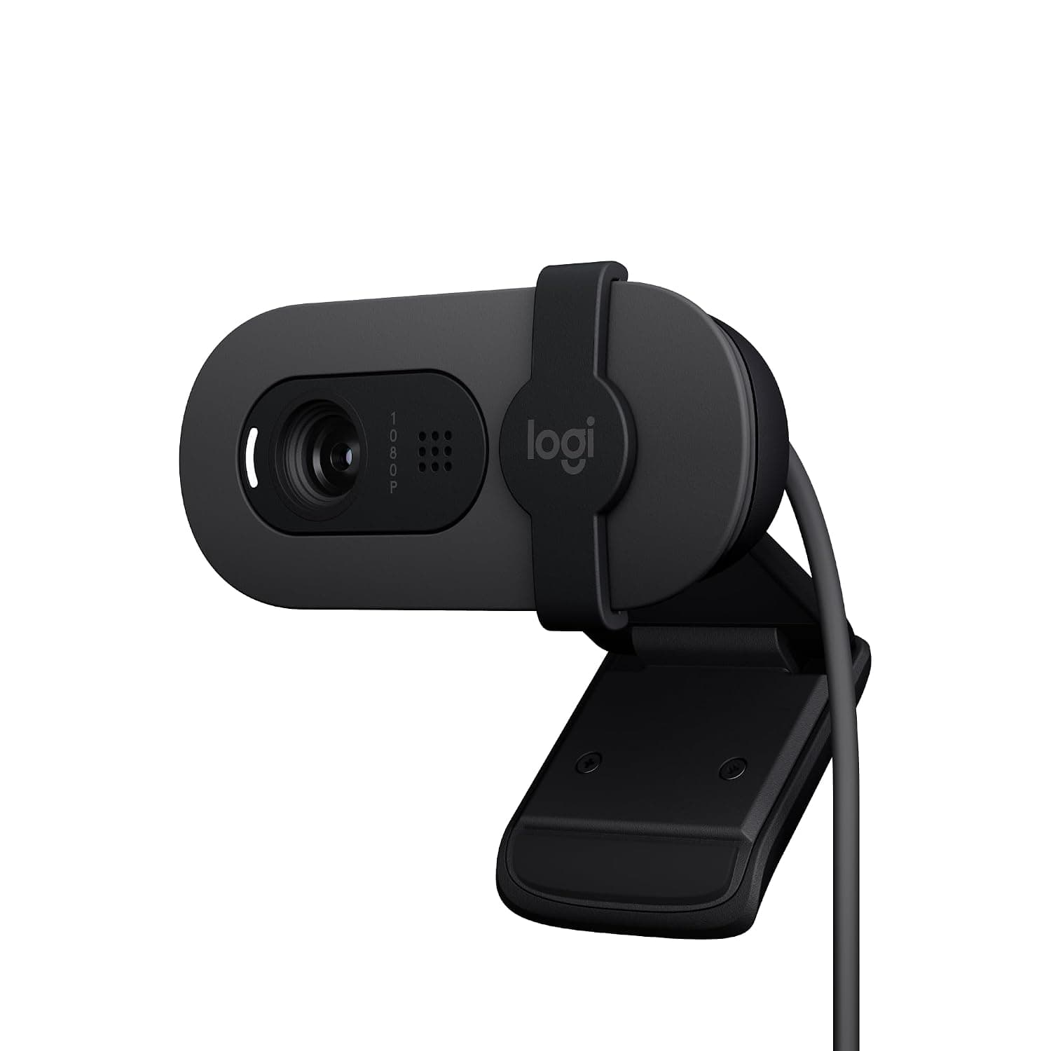 Logitech Brio 100 Full HD Webcam for Meetings and Streaming | Auto-Light Balance, Built-In Mic, Privacy Shutter, USB-A, for Microsoft Teams, Google Meet, Zoom - Graphite