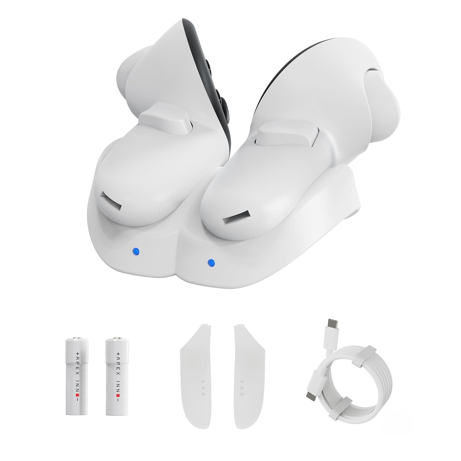 APEXINNO Controller Charging dock for Meta Quest 3, Accessories, Docking Station for Oculus Quest 3, Controller Charger with 2 Rechargable Batteries