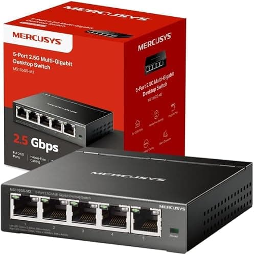 MERCUSYS MS105GS-M2 5-Port 2.5Gbps Network Switch, Ethernet Splitter