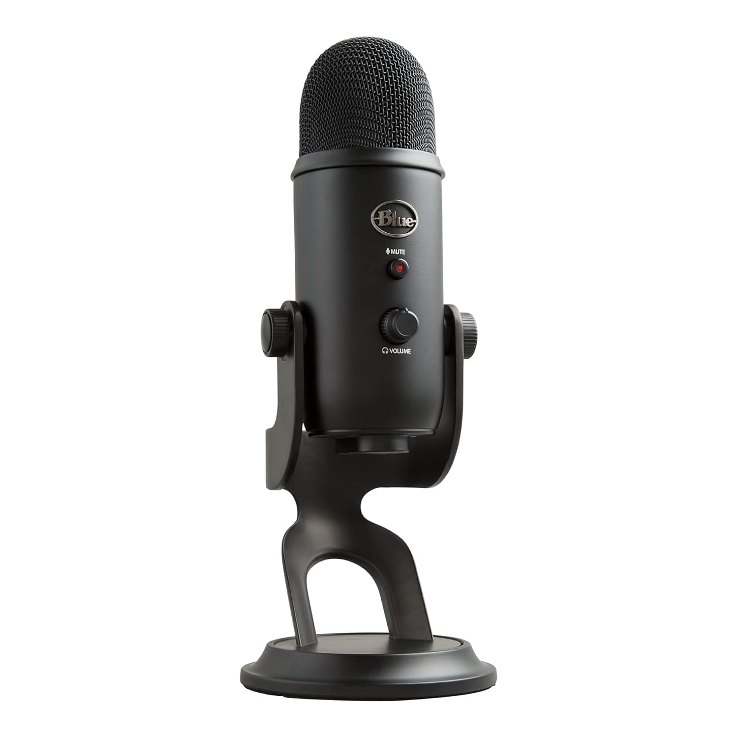 Logitech G Blue Yeti USB Microphone for Recording, Streaming, Gaming | Podcasting on PC and Mac, Condenser Mic for Laptop or Computer with Blue VO!CE Effects, Adjustable Stand - Black