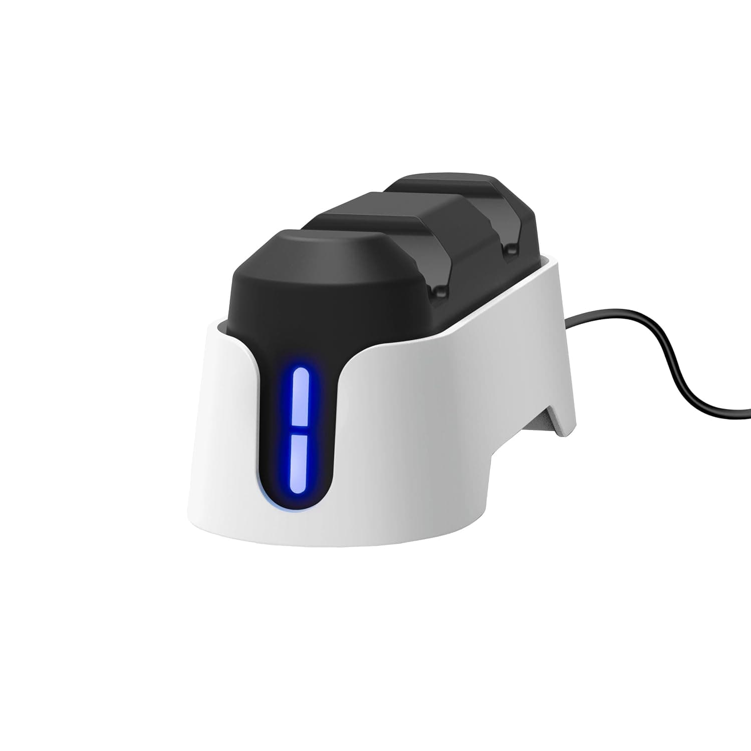 GXTrust PS5 Controller Charger for DualSense PlayStation 5, White | Dual Charging Dock, Space Saving Vertical Design, LED Indicators, USB-C Cable Included