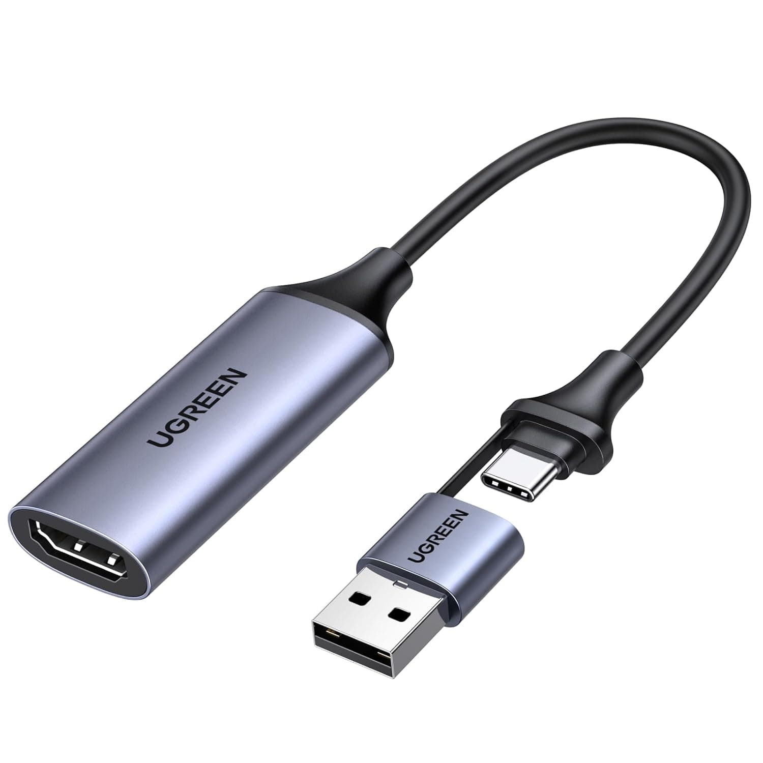 UGREEN Video Capture Card HDMI to USB C Capture Device 4K 1080P@30Hz | Video Audio Game Streaming Recording Compatible for Switch 2/PS4/PS5/Xbox/Quest 3/Camera/TV Stick/iPad/MacBook/PC/Laptop