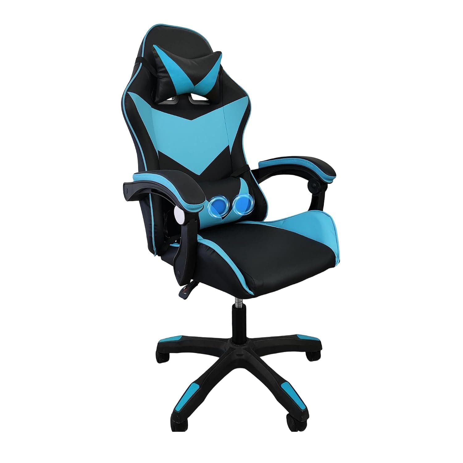 COZYBRITE Gaming Chair Office Desk Computer Chairs Swivel with Headrest Back Support Reclining Ergonomic Design Faux Leather (Black+Blue)