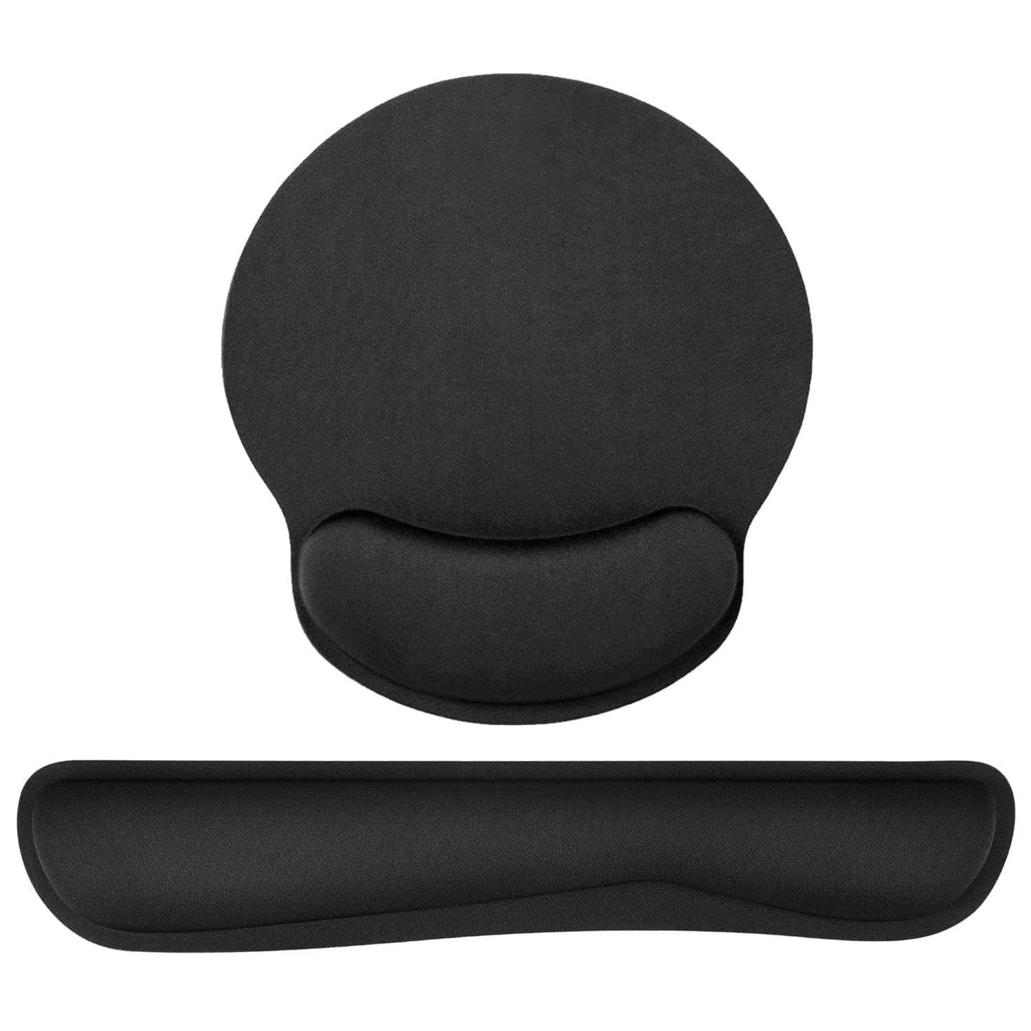 Gaming Keyboard and Mouse Wrist Rest Pad, Ergonomic Support Mat with Memory Foam for Computer Laptop Office Working - Black