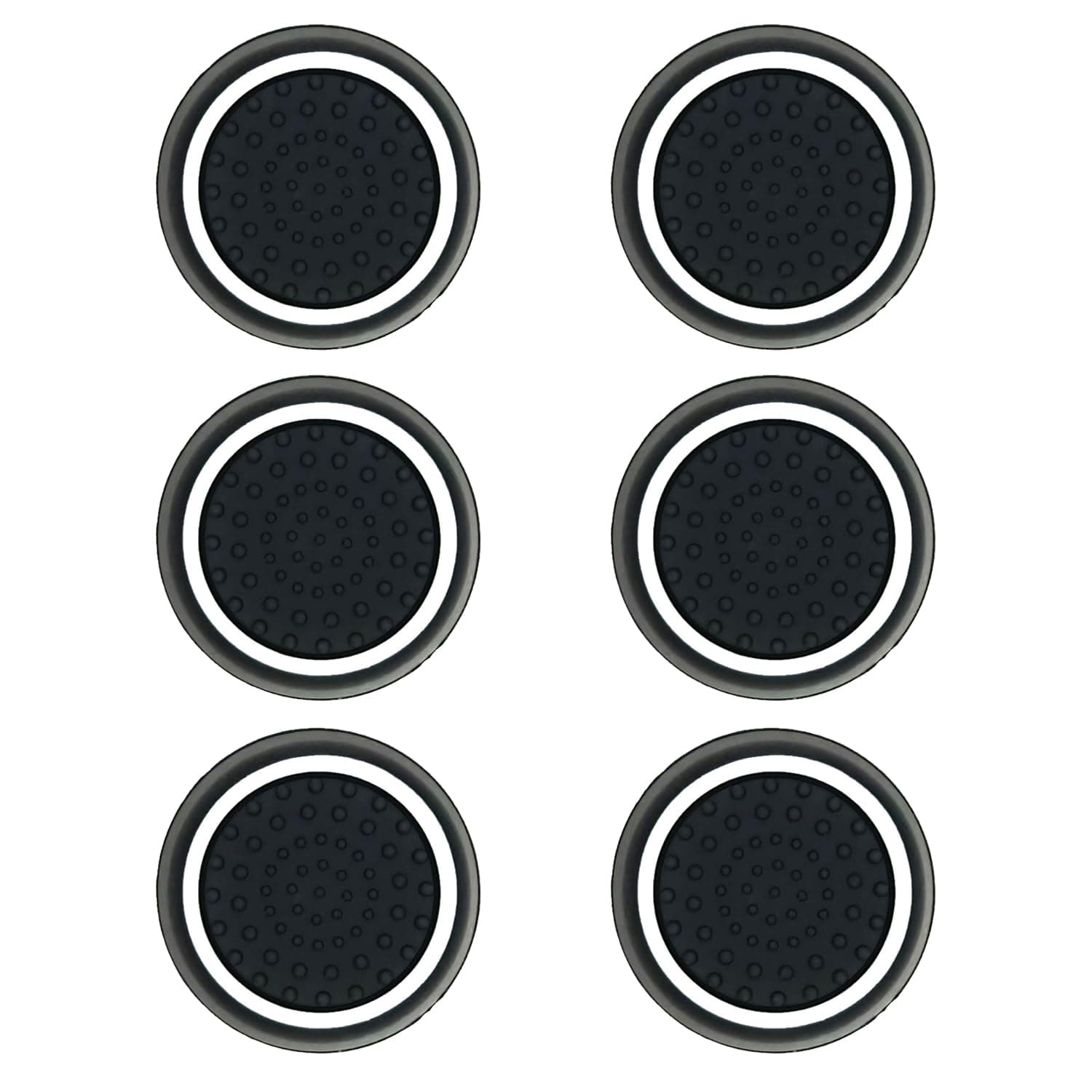 6-Pack Silicone Thumb Grips for Enhanced Gaming Control - Compatible with PS5, PS4, PS3, PS2, Xbox Series X/S, and Switch Pro Controllers