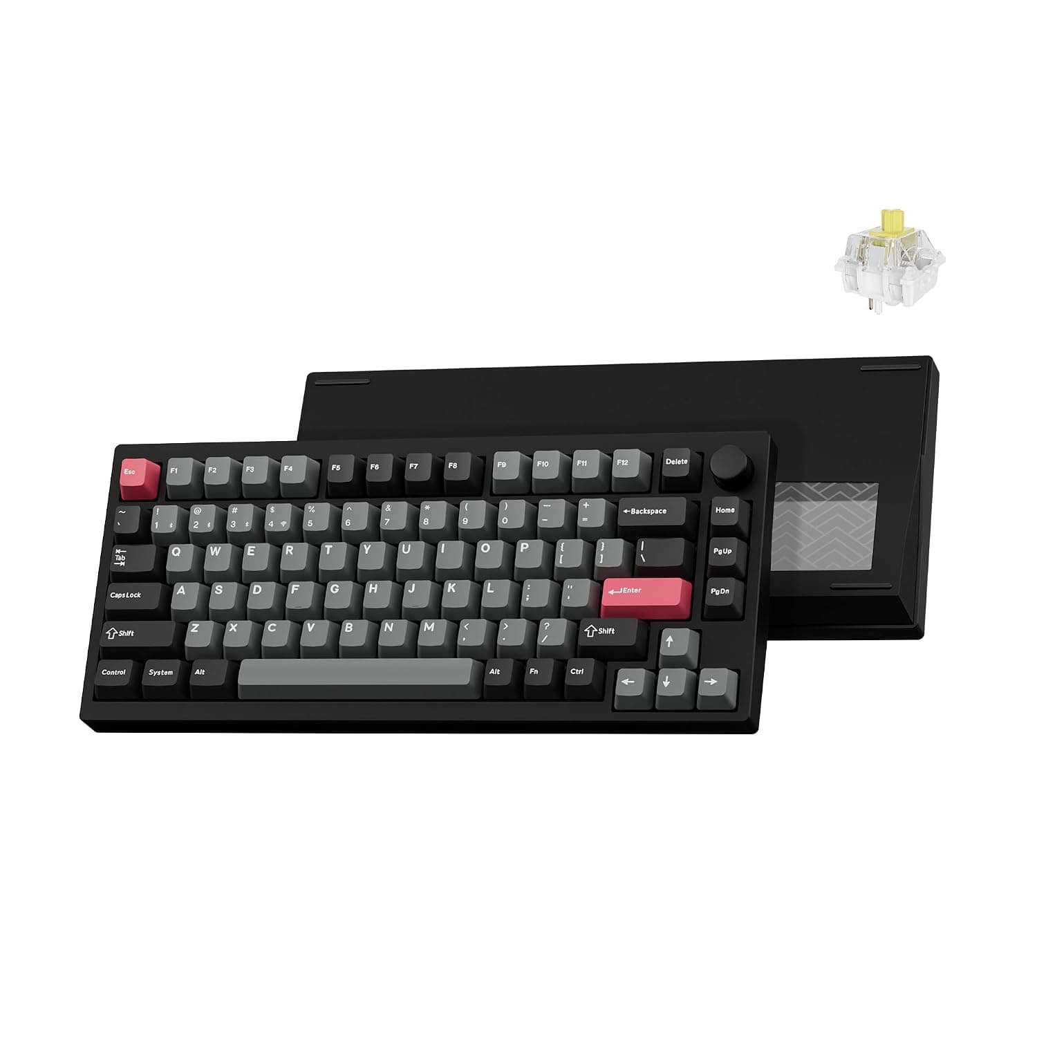 LEMOKEY P1 Pro Wireless Custom Mechanical Keyboard, Full Aluminum 2.4 GHz Bluetooth RGB Backlit 75% Layout with Hot-swappable KEYCHRON Super Banana Switch Compatible with Mac Windows Linux