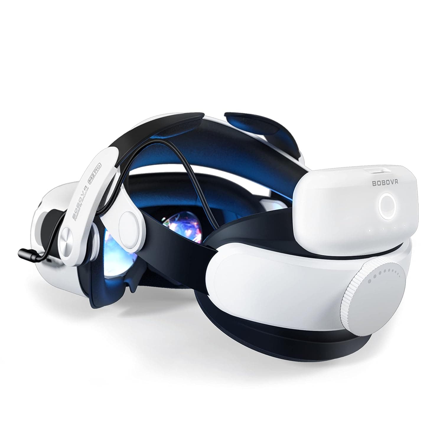 BOBOVR M2 Pro Battery Pack Head Strap for Meta/Oculus Quest 2,Magnetic Connection and Lightweight Design, 5200mah Replaceable Hot Swap Power Bank Accessories