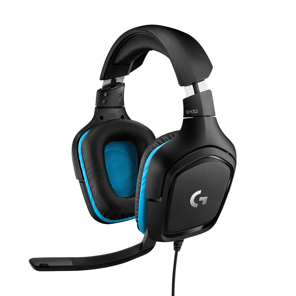 Logitech G432 Wired Gaming Headset | 7.1 Surround Sound, DTS Headphone:X 2.0, 50mm Drivers, USB/3.5mm, Flip-to-Mute, PC/Mac/Xbox/PS4/Switch - Black