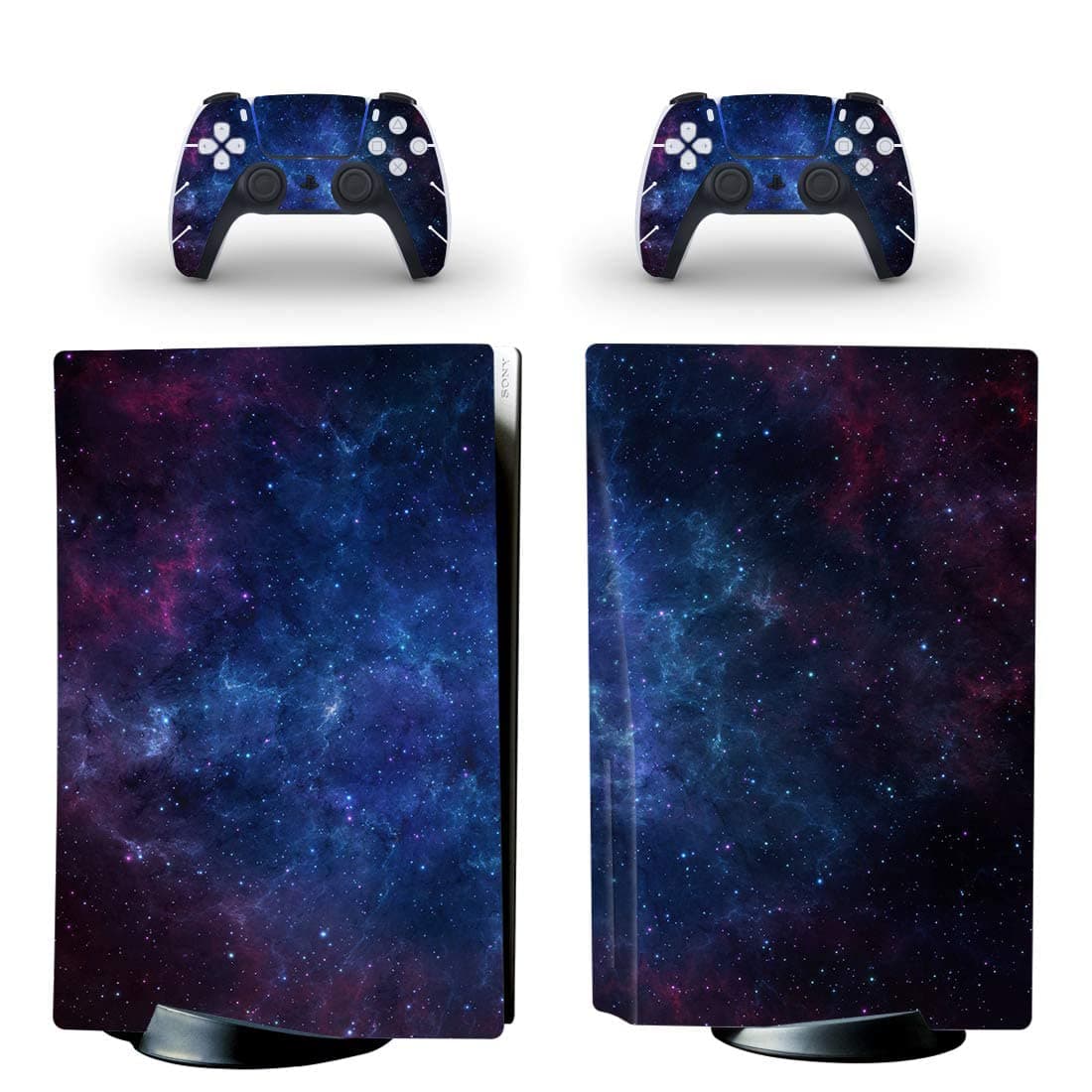 DolDer PS5 Skin Sticker/Sticker Protective Skin Shell for Sony PS5 Console and 2 Dualshock Controllers (0015 PS 5 - Digital Edition)