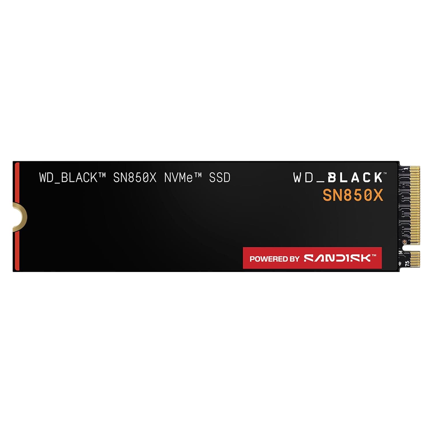 WD_BLACK SN850X NVMe SSD 4TB (Up to 7,300 MB/s read speed, Up to 6,600 MB/s write speed, M.2 2280, PCIe Gen4, Gaming Storage Expansion, High Performance Internal solid state drive) POWERED BY SANDISK