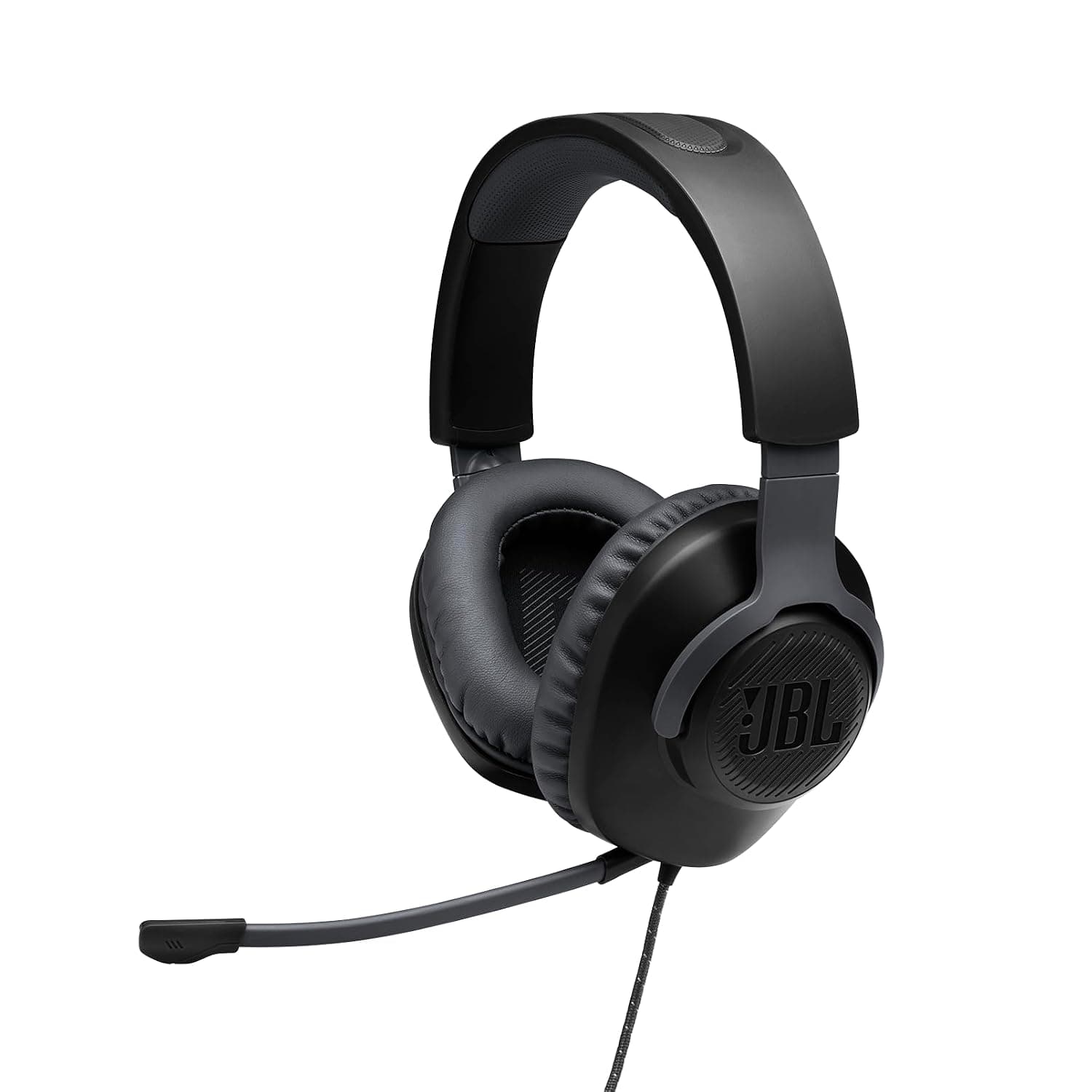 JBL Quantum 100 Wired Over-Ear Gaming Headset with Boom Mic, Multi-Platform Compatible, Black | Boom Mic, Multi-Platform Compatible