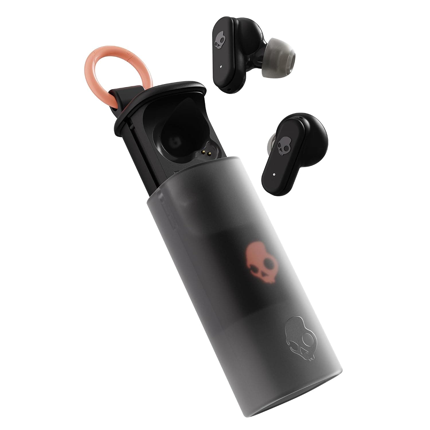 Skullcandy Dime Evo Wireless Earbuds with Clip-Anywhere Case - True Black | In-Ear Fit, Noise Isolating, 36 Hours Battery, Microphone for iPhone Android, Easy Clip-On Design, Travel, Commuting