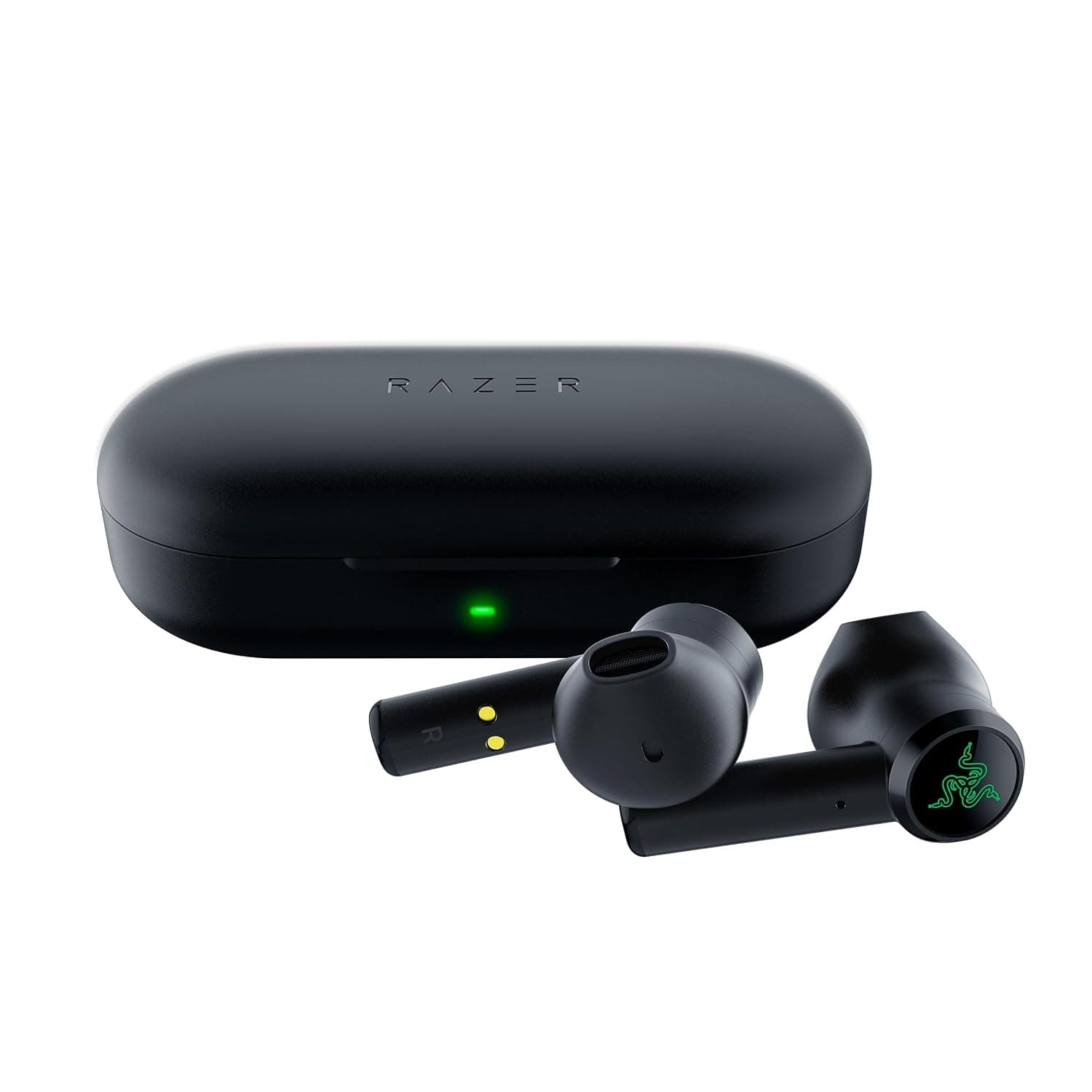 Razer Hammerhead True Wireless - Wireless Earbuds (In-Ear Earphones, Ultra-Low Latency, Water-Repellent, 13 mm Driver, Touch Support, Bluetooth 5.0, Voice Control, Charging Case) Black : Razer