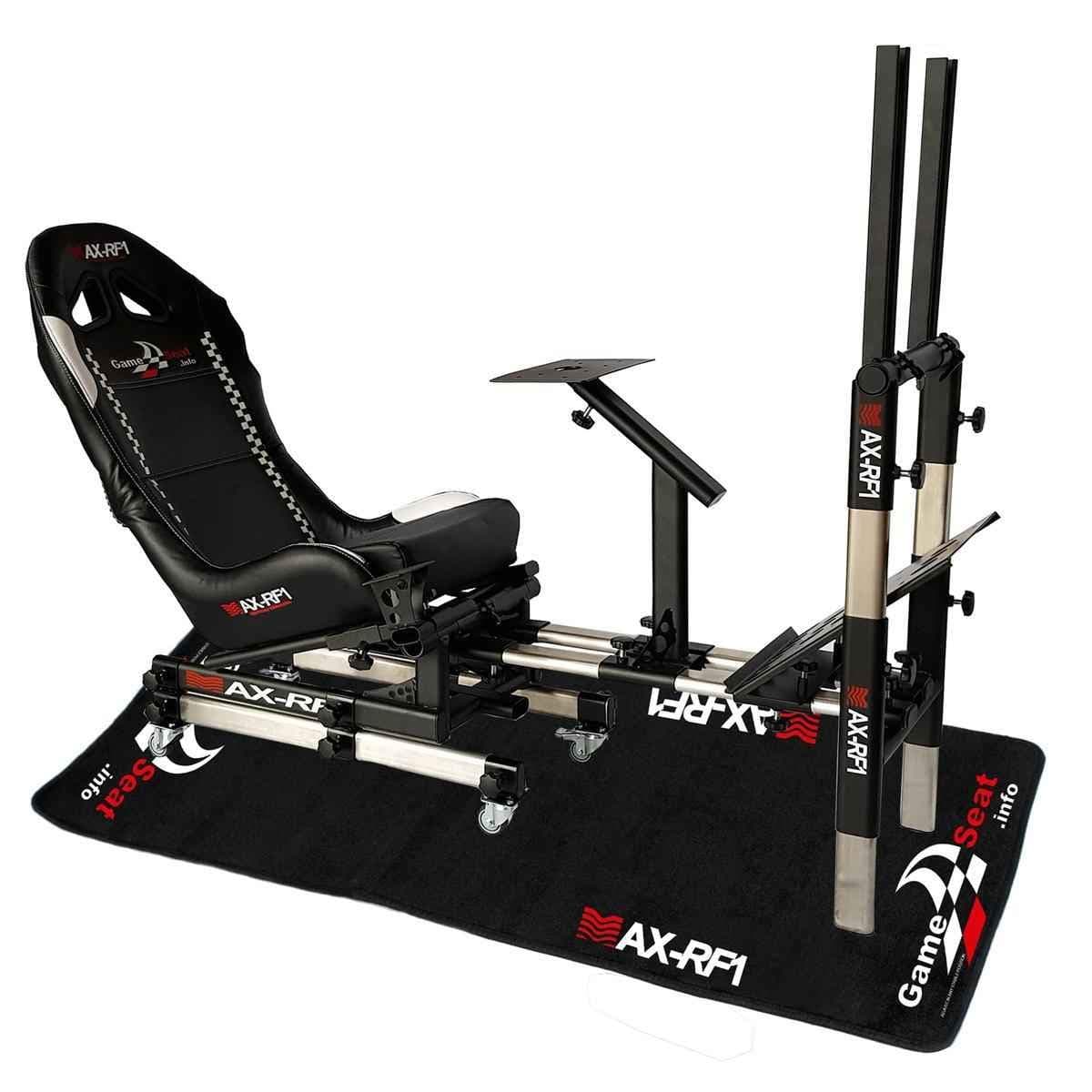 Gameseat Play Seat racing simulator Game chair for PC and game consoles, Formula 1 / Rally position, chair for SIM Racers, incl. TV mount, gear lever holder and floor mat