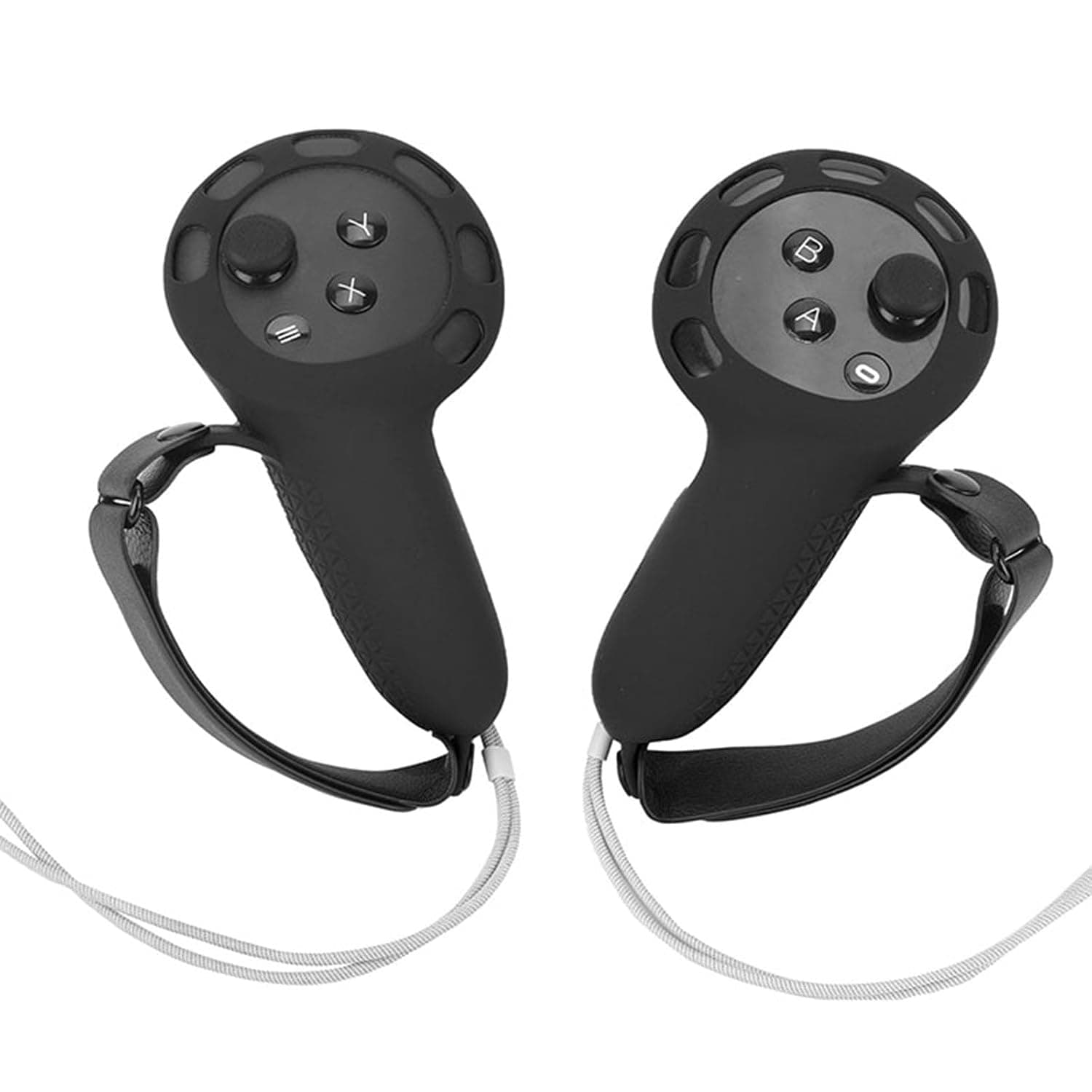 Controller Grips Cover Compatible with Oculus/Meta Quest3, Silicone Hand Grips Unibody Design with Adjustable Knuckle Strap for Quest3 VR Accessories
