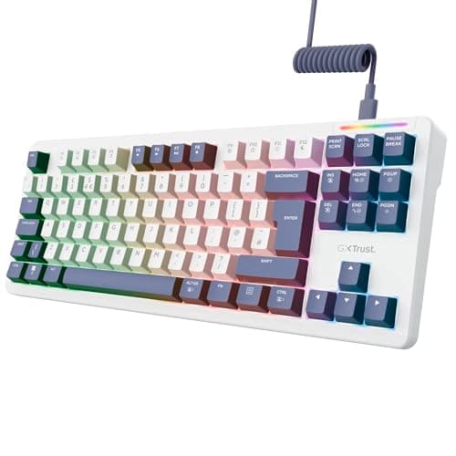 GXTrust Xyra TKL Mechanical Keyboard QWERTY UK Layout Gasket Mount Creamy