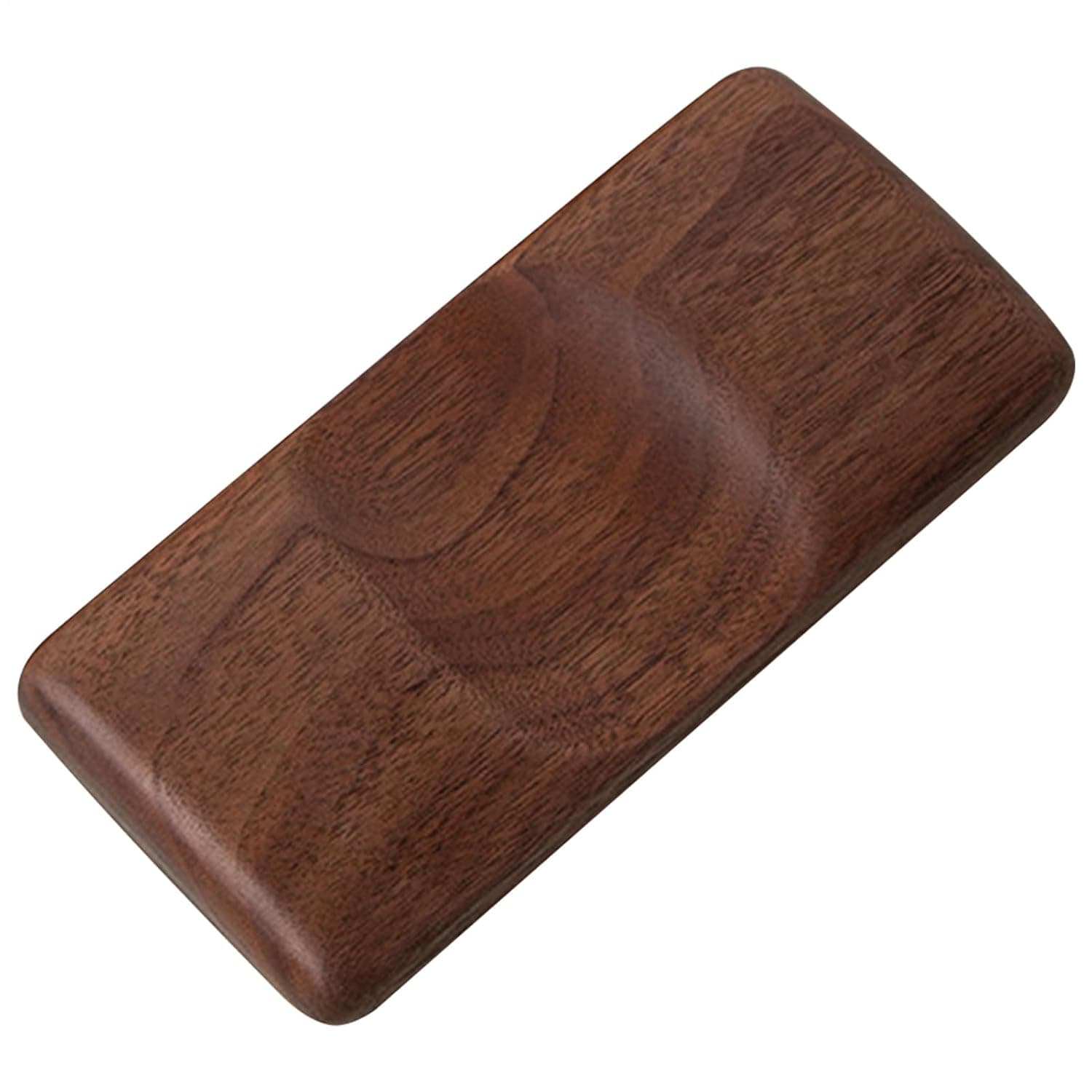 Mouse Wrist Support Walnut Solid Wood Walnut Wood Office Computer Keyboard | Wrist Rest Computer Keyboard Mouse Smooth Texture, Anti-Slip Base, Handcrafted Comfort Design, Desk Accessory for
