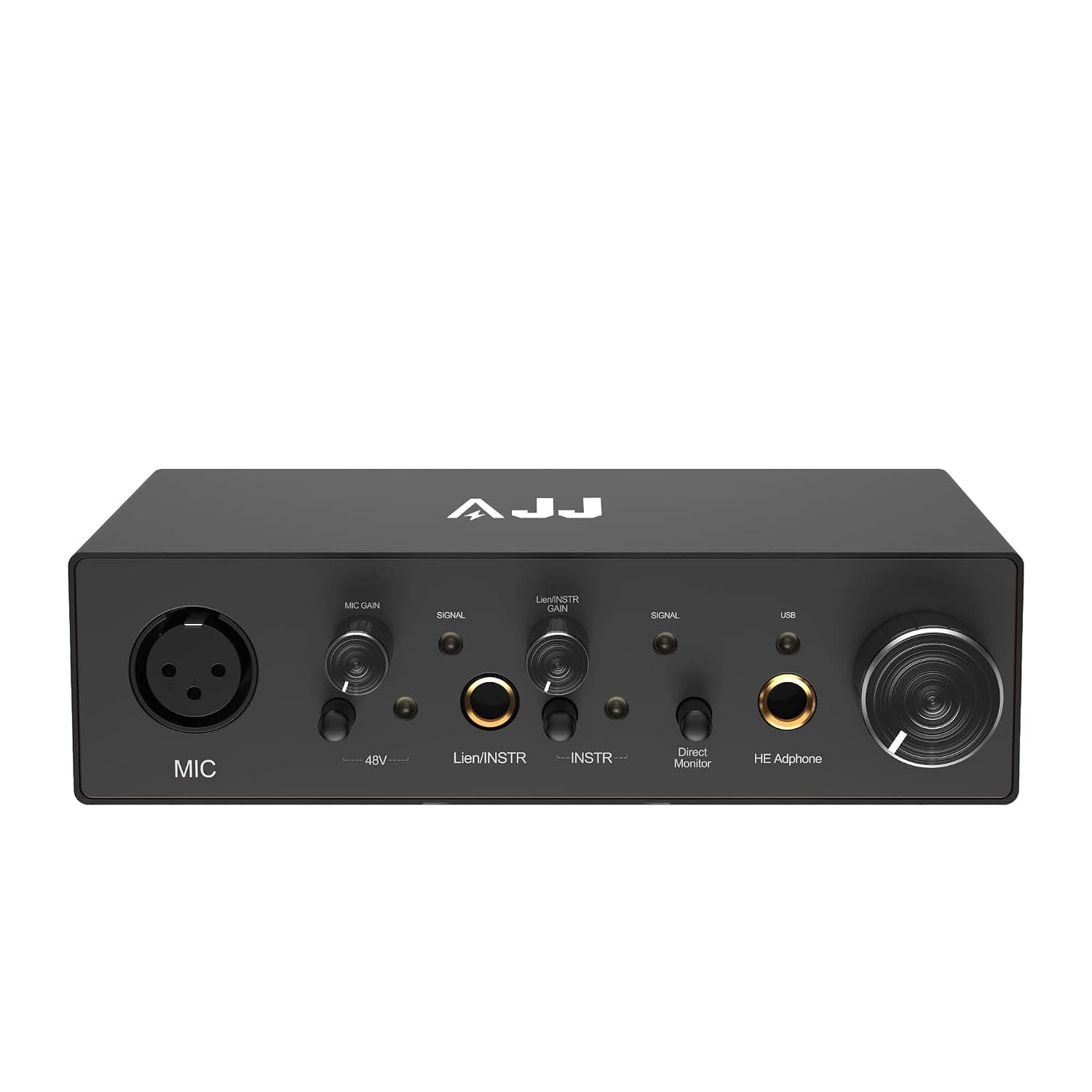 USB Audio Interfaces 24-bit/192 kHz, Computer Audio Interfaces with Headphone Amplifier for PC/Win/Mac (Black)