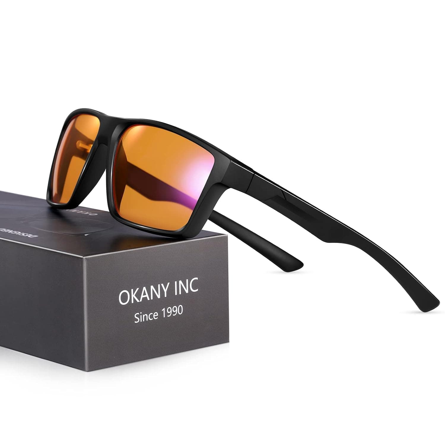 Okany Blue Light Blocking Glasses Gaming Glasses Computer Gamer Glasses Powerful Professional Filter, Anti-Fatigue Anti Glare UV & Eyestrain Screen Glasses
