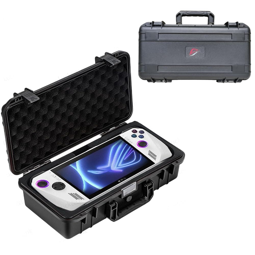 Hard Handheld Case for ASUS ROG ALLY X/ROG ALLY can Hold Console, Power Adapter, Charging Cable, Protective Travel Case Waterproof Shockproof Hard Shell Storage Bag for ROG Ally Accessories
