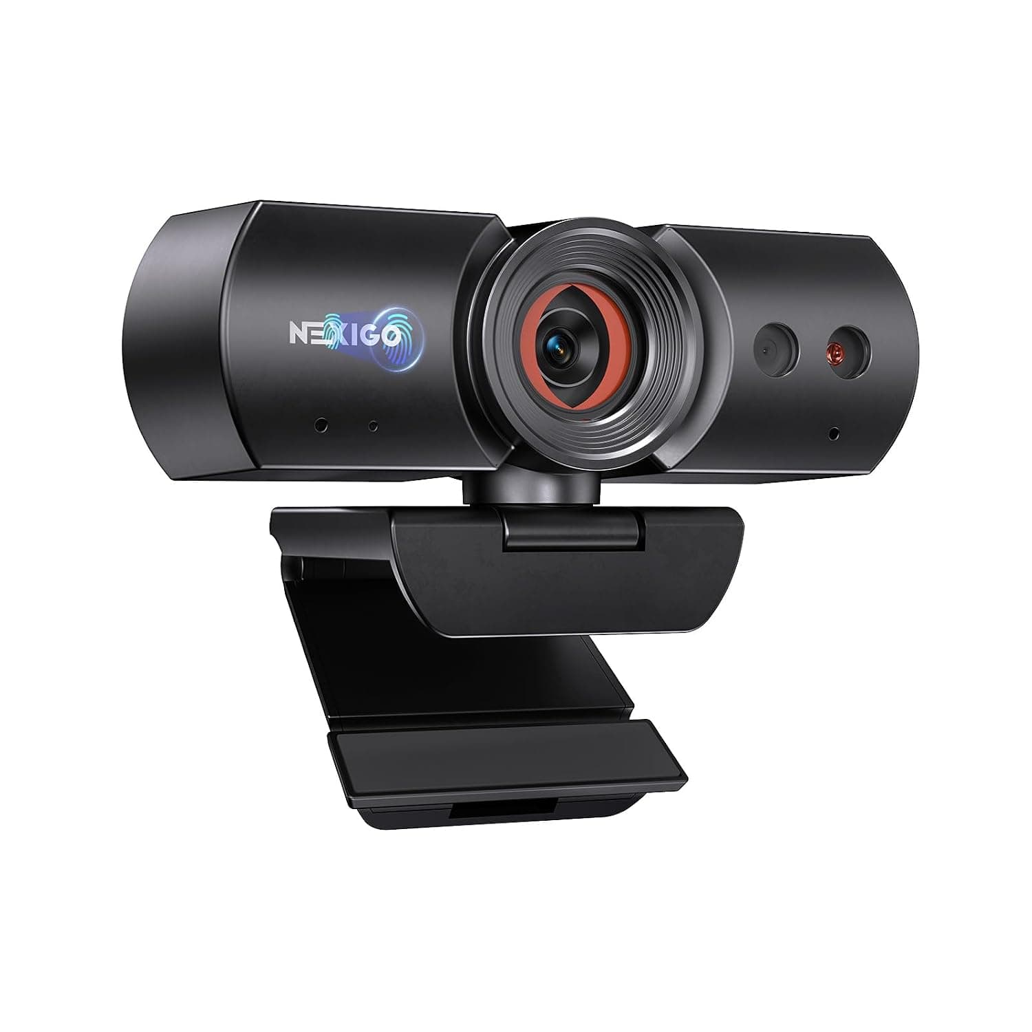 NexiGo HelloCam, 1080p Webcam with Windows Hello and Microphone, True Privacy with Patented Automatic Shutter, Facial Enhancement, HD USB Webcam Camera for PC, Video Calling, Recording, Conferencing