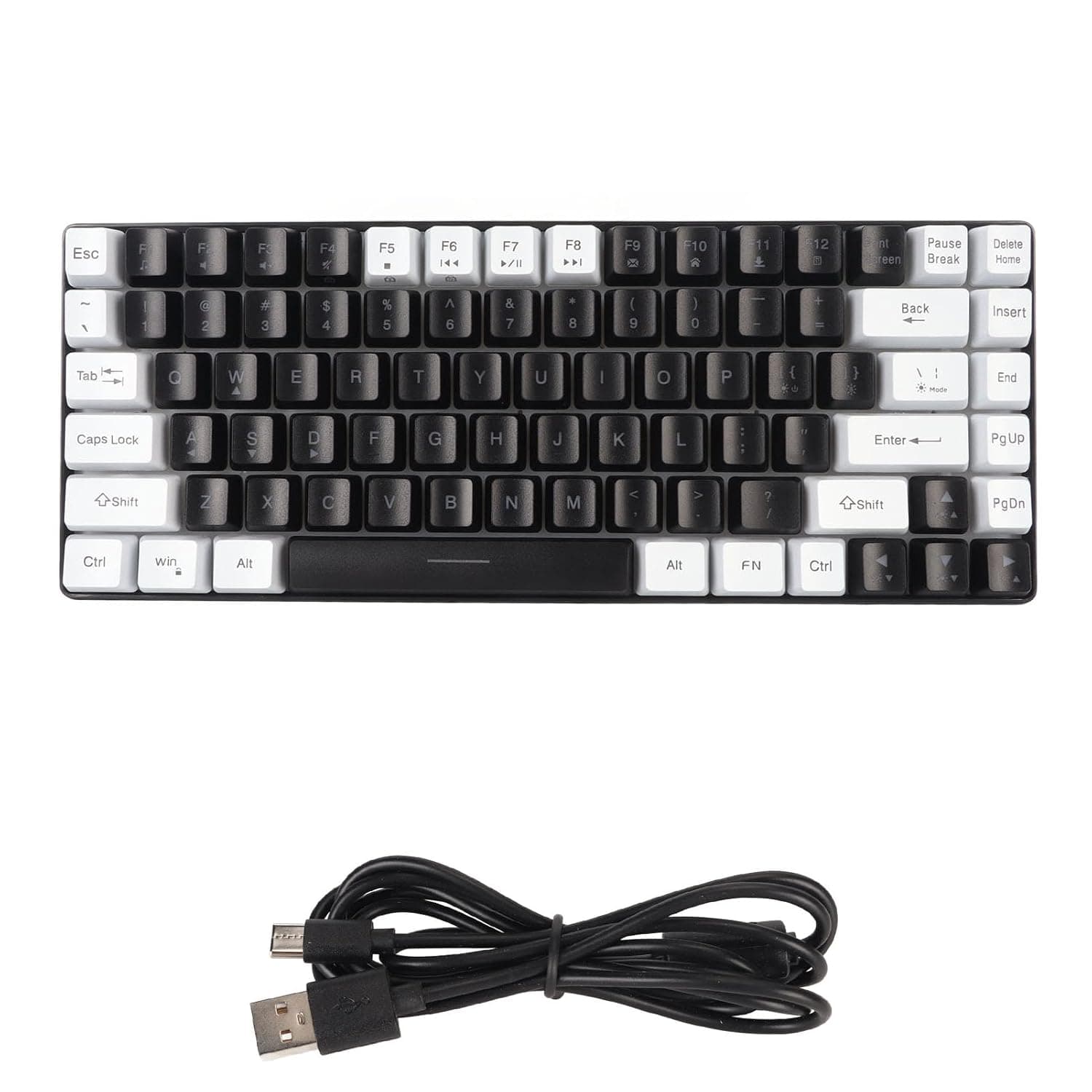 Dpofirs Ergonomic 80% Mechanical Gaming Keyboard, RGB Backlit for PC Gamers (Black)