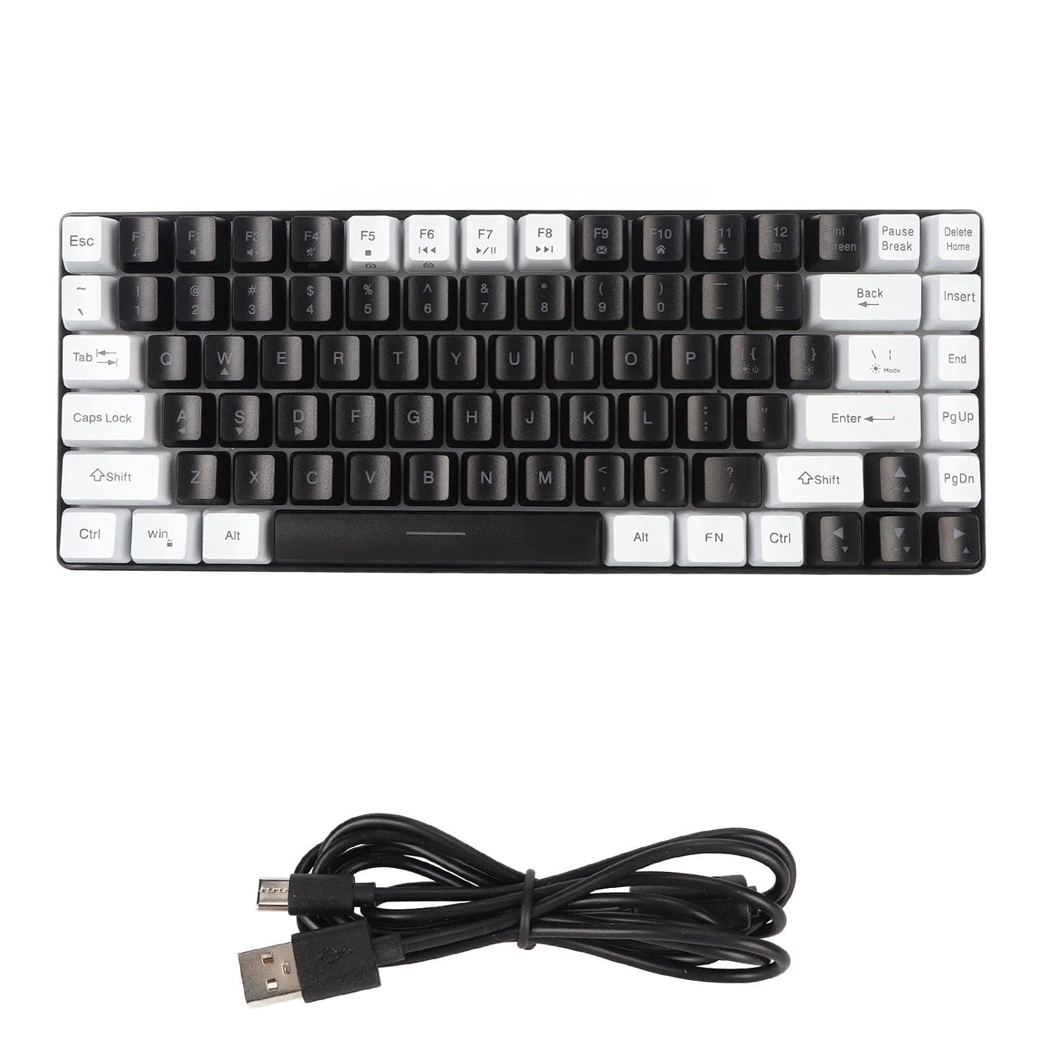 Dpofirs Ergonomic 80% Mechanical Gaming Keyboard, RGB Backlit for PC Gamers (Black)