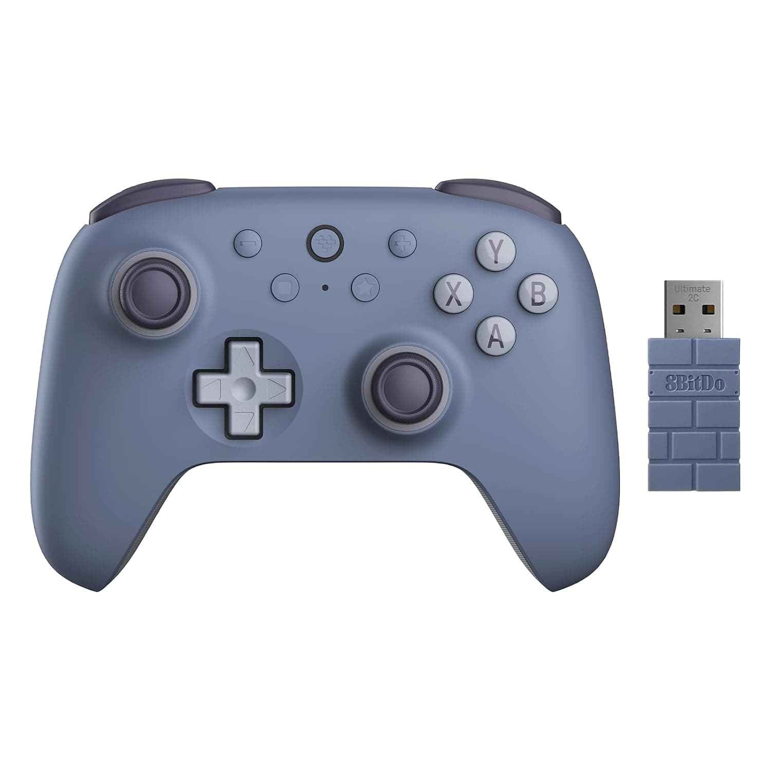 8Bitdo Ultimate 2C Wireless Controller for Windows PC & Android (Blue) | Hall Effect Joysticks and Hall Triggers, 1000Hz Polling Rate, Remappable L4/R4 Bumpers, Turbo