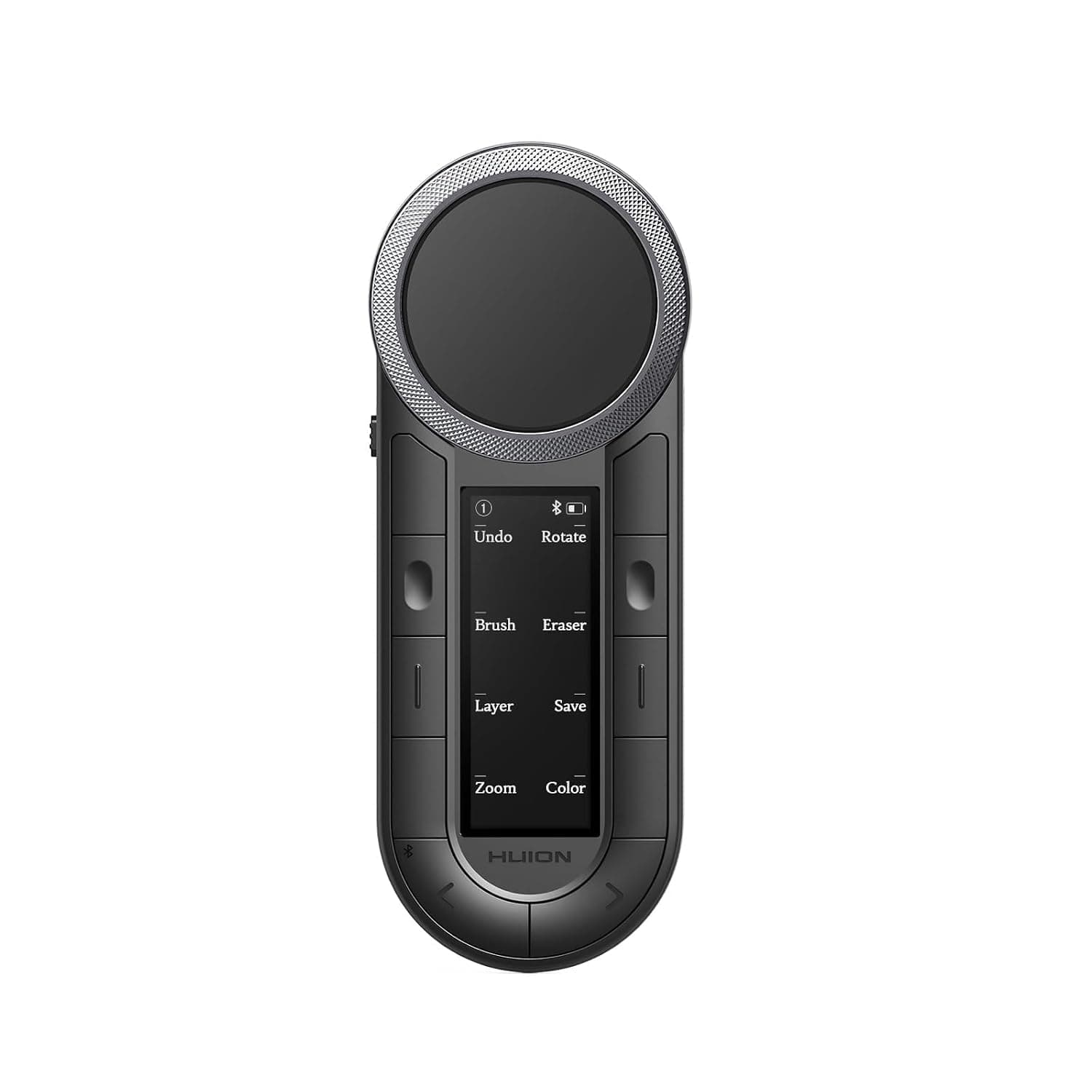HUION Keydial Remote K40 Bluetooth Macro Pad,6-Set 8 Customized Keys&2 Dial | One-Hand Macro Keyboard, OLED Screen Dual Rotary Dials, Bluetooth Connect PC Mac Mobile for Drawing Tablet, Laptops