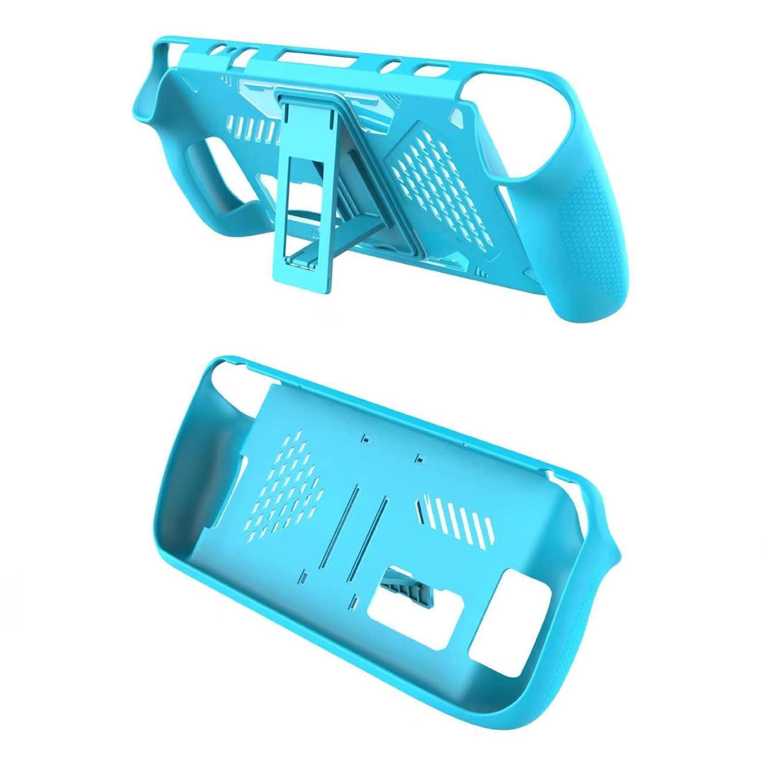 Case For Steam Deck, Protective Case Cover with Stand, TPU Soft Cover Protector, Full Protection, Anti-Scratch Replacement Shell Case (blue)