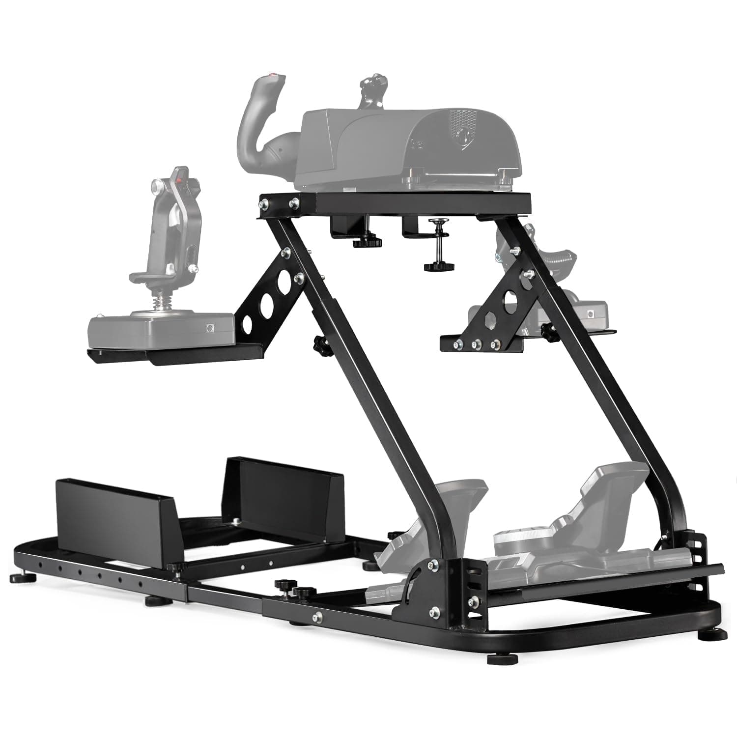 Dardoo Flight Racing Simulator Cockpit Adjustable Compatible With HOTAS Warthog, G Saitek, Logitech G920 G923, Thrustmaster T80 T150, Game Mount Without Wheel, Shifter,Seat and Pedal