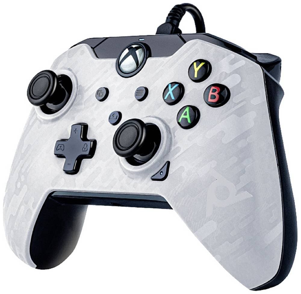 PDP Wired Game Controller - Xbox Series X|S, Xbox One, PC/Laptop Windows 10, Steam Gaming Controller - USB - Advanced Audio Controls - Dual Vibration Videogame Gamepad - White Camo