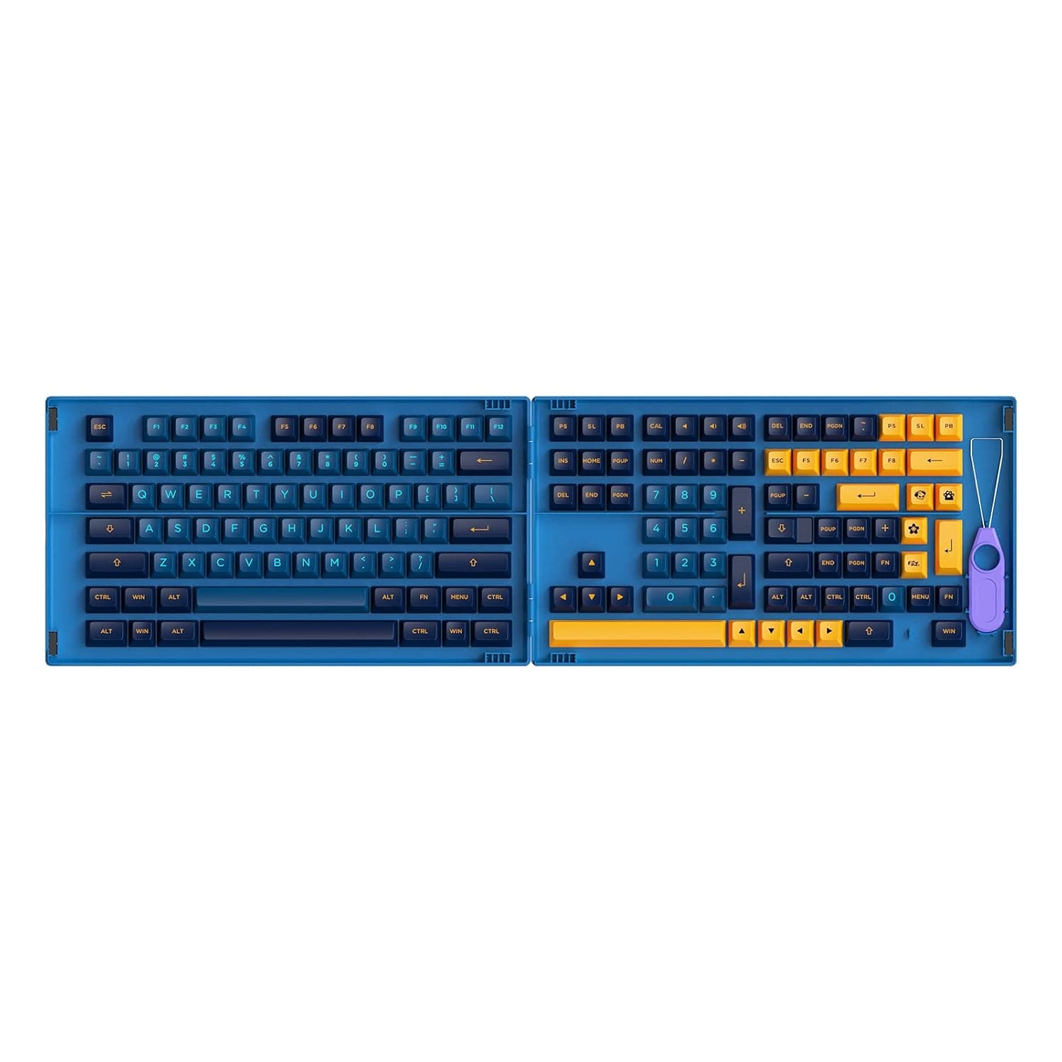 Akko Macaw Keyboard Keycaps 199 Keys ASA Profile PBT Double-Shot Full Keycap Set for Mechanical Keyboards with Collection Box
