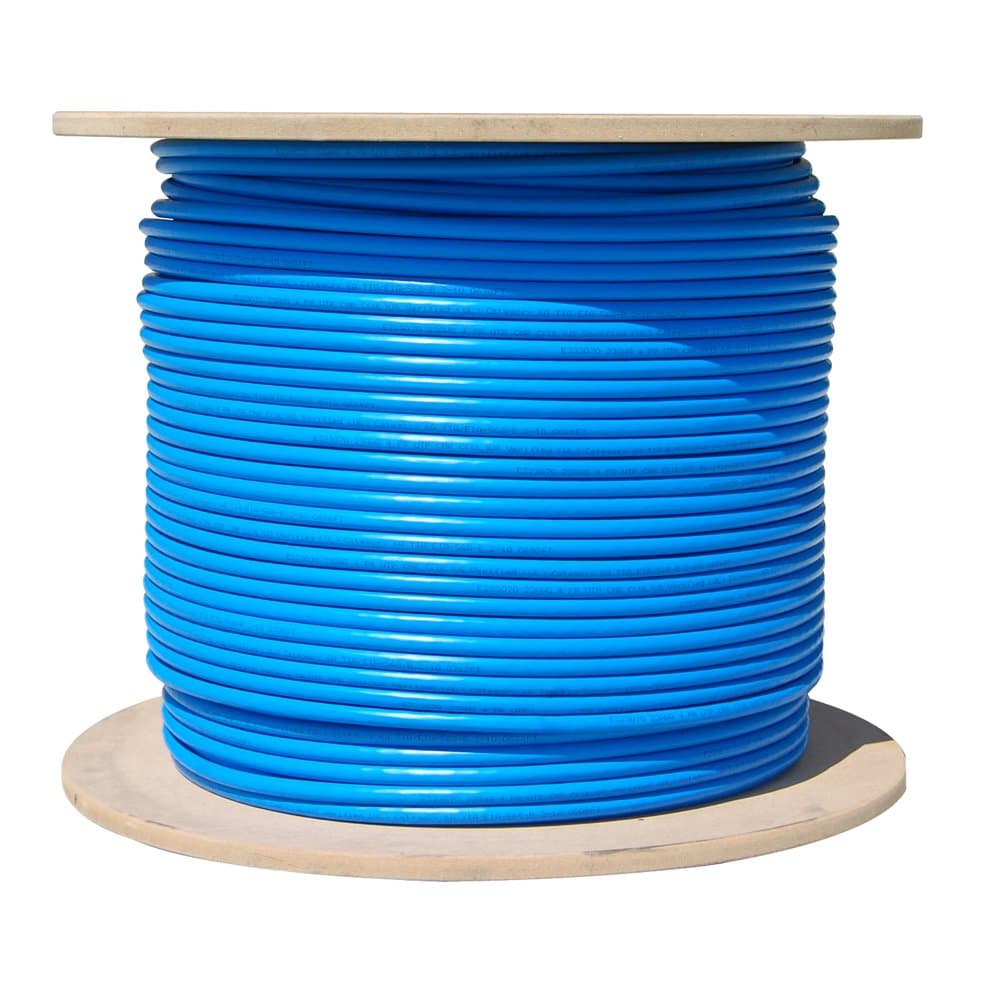 CableWholesale 1000 Foot Bulk Cat6a Ethernet Cable Spool 500 MHz, 23 AWG, UTP(Unshielded Twisted Pair) Solid Copper, Blue