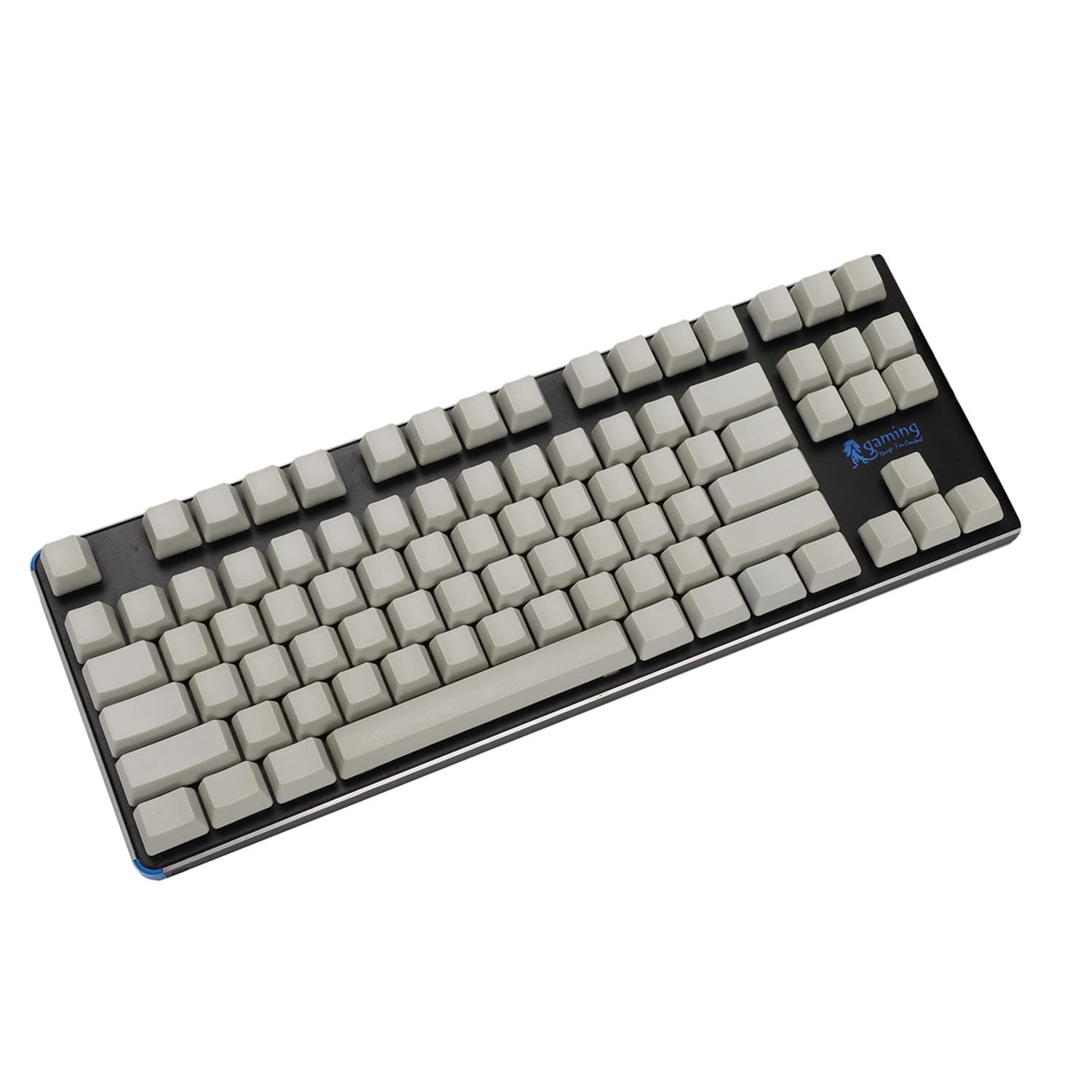 YMDK Blank Thick PBT OEM Profile 87 ANSI Keycaps for MX Switches Mechanical Keyboard (Light Gray)(Only Keycap)