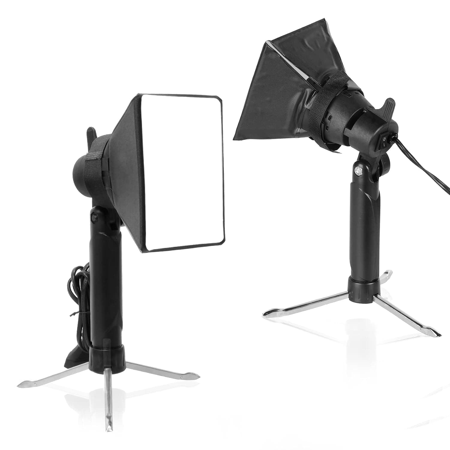 Meking Mini Softbox Photography Lighting Kit, 4x4.8in Continuous Lighting with 2pcs Tabletop LED Lamp for Video and Small Product Shooting | with Collapsible Diffuser for Video Tabletop Studio Small Product Shooting, 4 x 4.8 in, 2 Sets