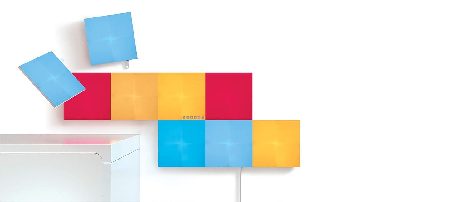 Nanoleaf Canvas Starter Kit, 9 Light Squares, Smart LED RGBW Wall Lights - Modular Wi-Fi Colour Changing Mood Light Panels, Works with Alexa Google Assistant Apple Homekit, for Room Decor & Gaming