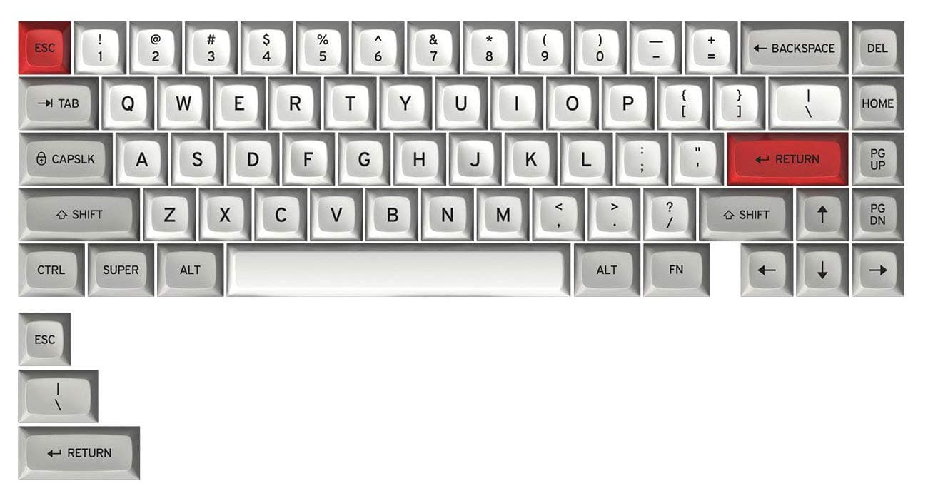DROP + Matt3o MT3 /dev/tty Keycap Set for 65% Keyboards - Compatible with Cherry MX Switches and Clones (65% 70-Key Kit), 65% Kit (70-Keys)