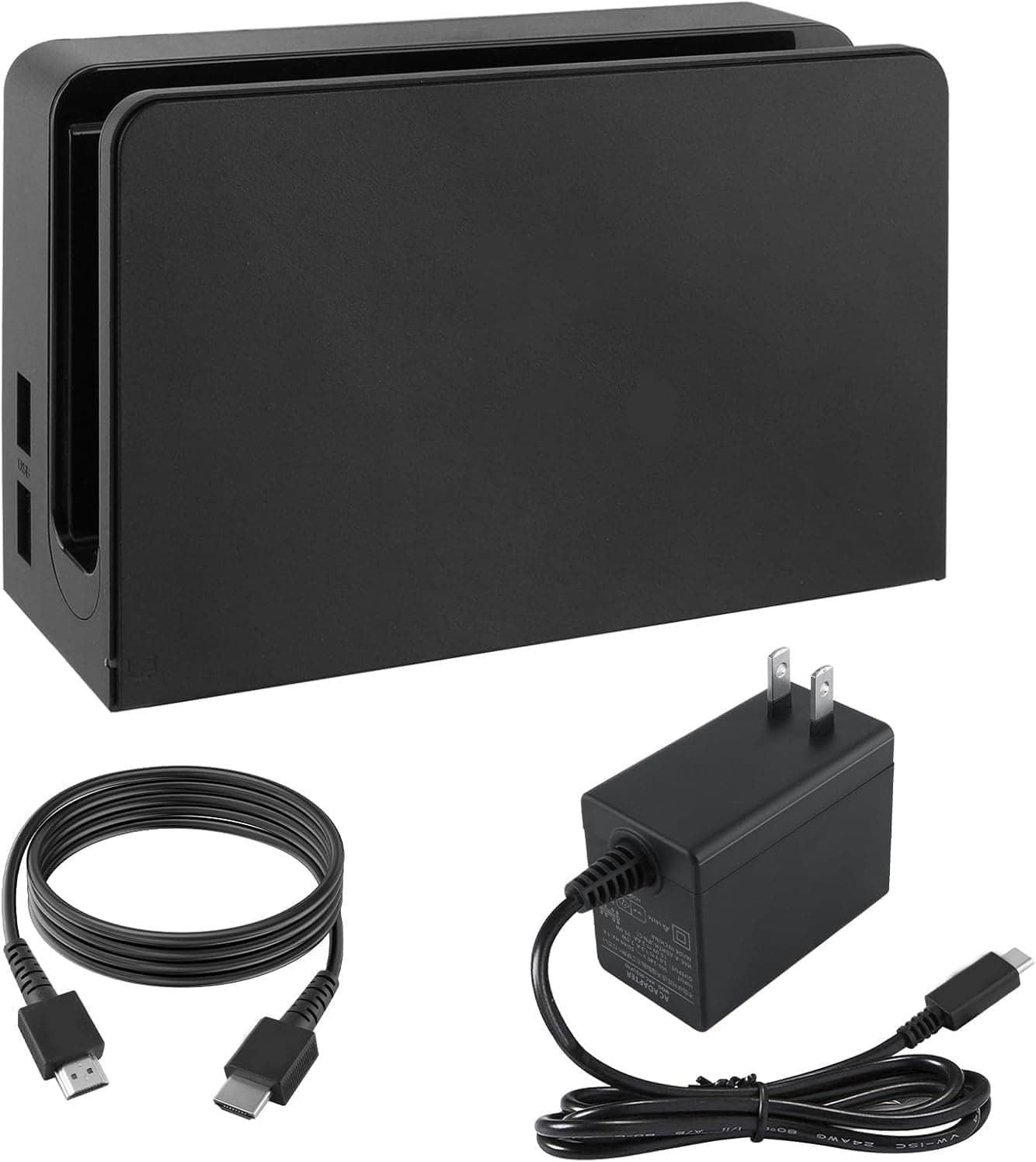 Dock Station for Nintendo Switch/Switch OLED with LAN Port,3-1 Switch Docking Station Set for TV with 1080P HDMI Cable and AC Adapter,Dock Base Charging Dock Station for Nintendo Switch/OLED (Black)