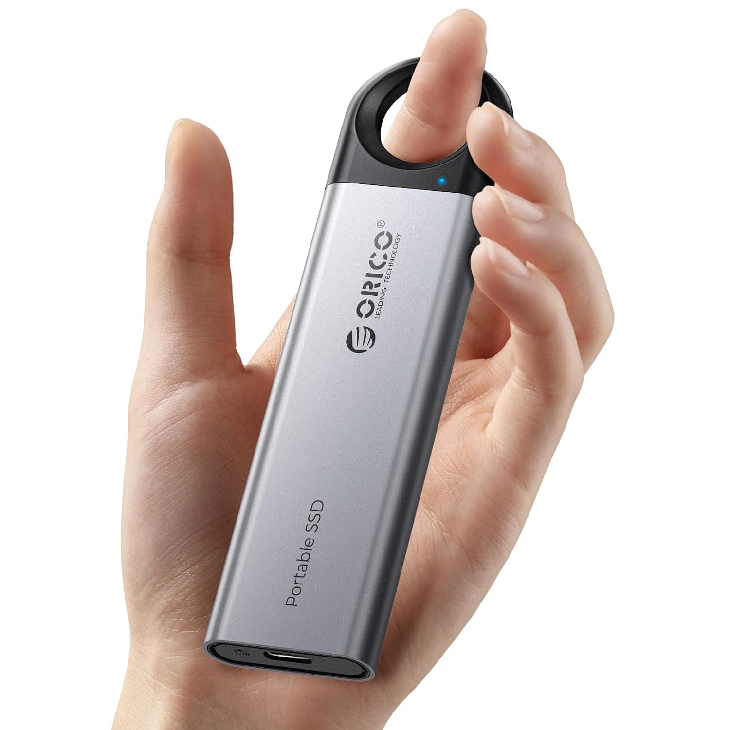 ORICO 2TB External SSD up to 1050MB/s, Portable Solid State Drive in Hanging Hole Design, 2 in 1 USB C & A Cable, USB 3.2 Gen 2, Reliable Storage for Type-C Smartphone, Tablets, Laptops - C10